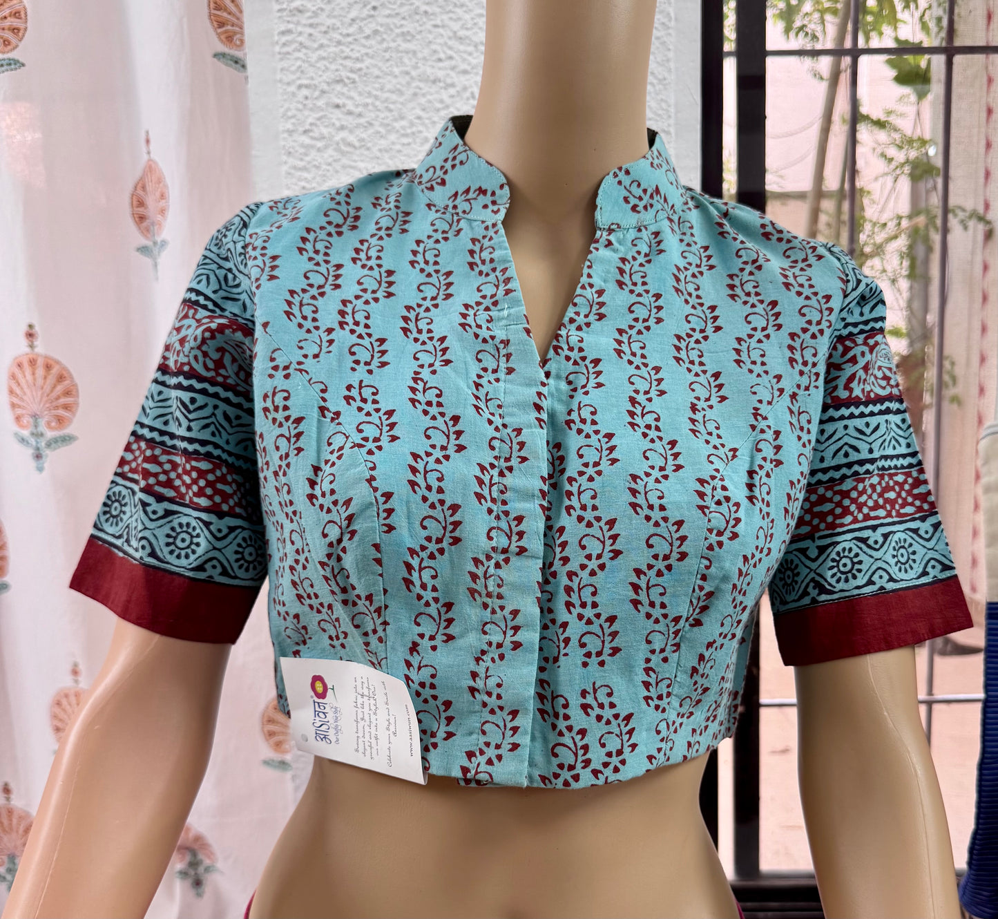 SEAMLESS : BAGH PRINT COTTON BLOUSE