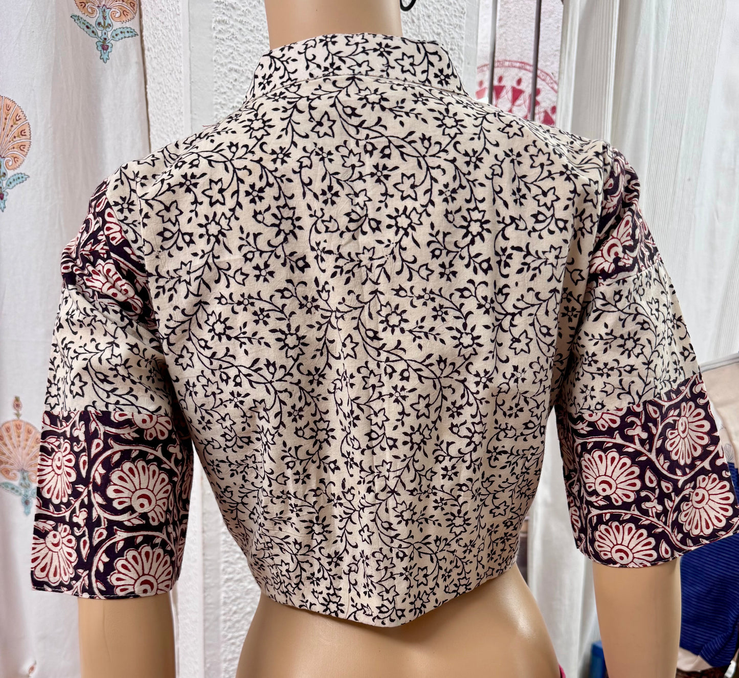 DAISIES : BAGH PRINT COTTON BLOUSE
