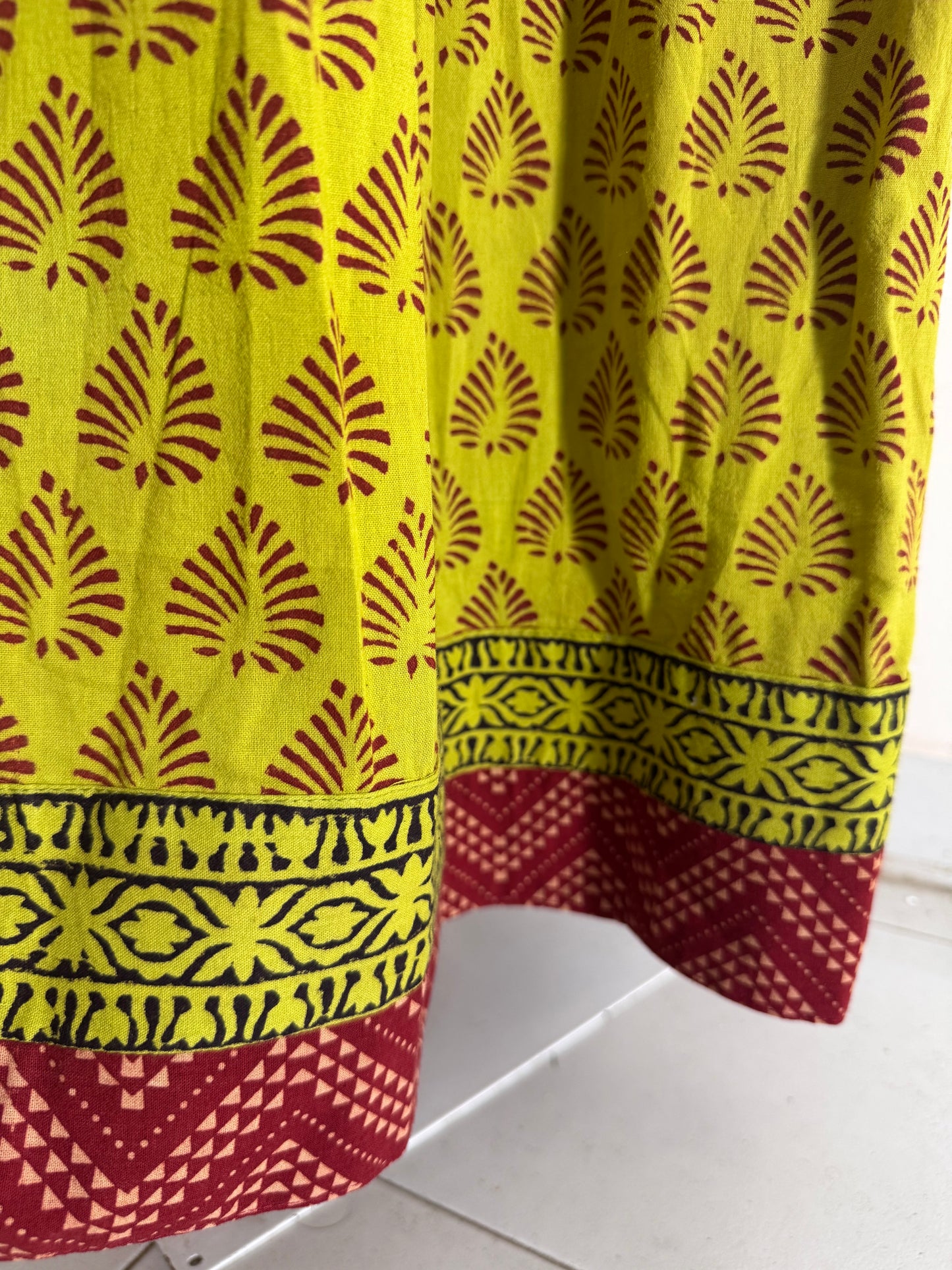 VERDURE : HAND BLOCK PRINTED COTTON SKIRT