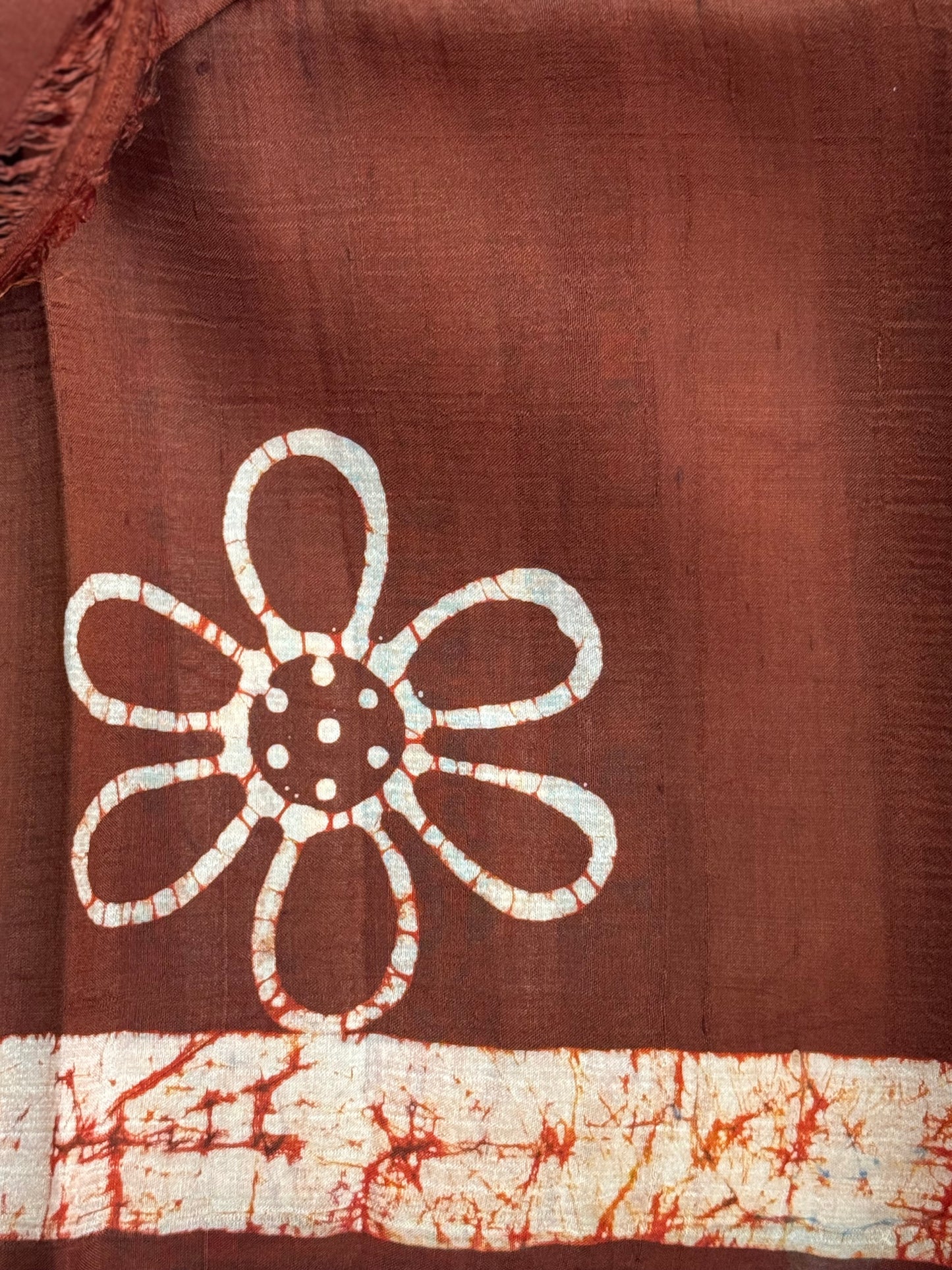 SHOOLINI : BATIK SILK SAREE WITH PATLI PALLU