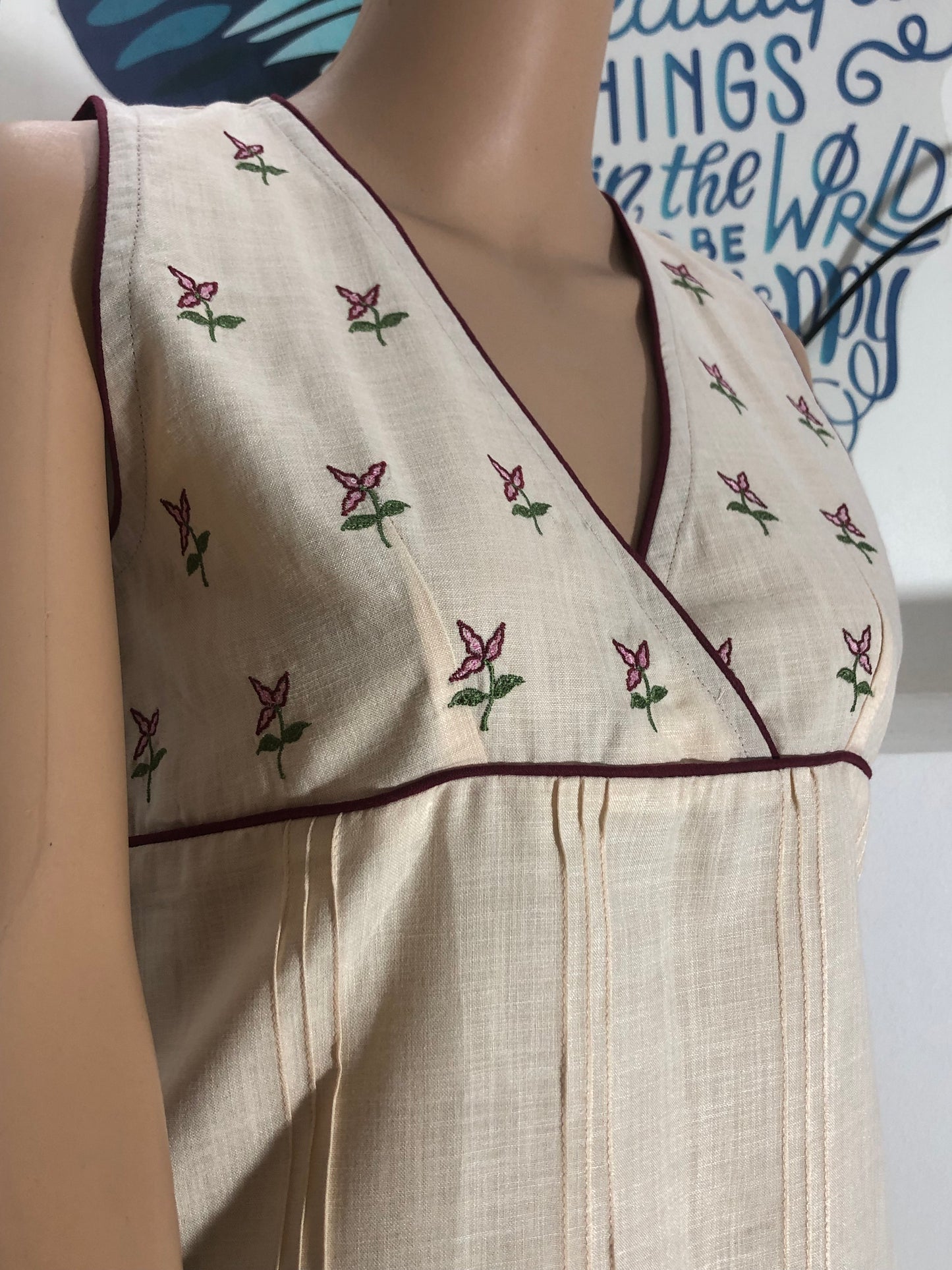 RHYTHM : SLEEVELESS EMBROIDERED COTTON TUNIC