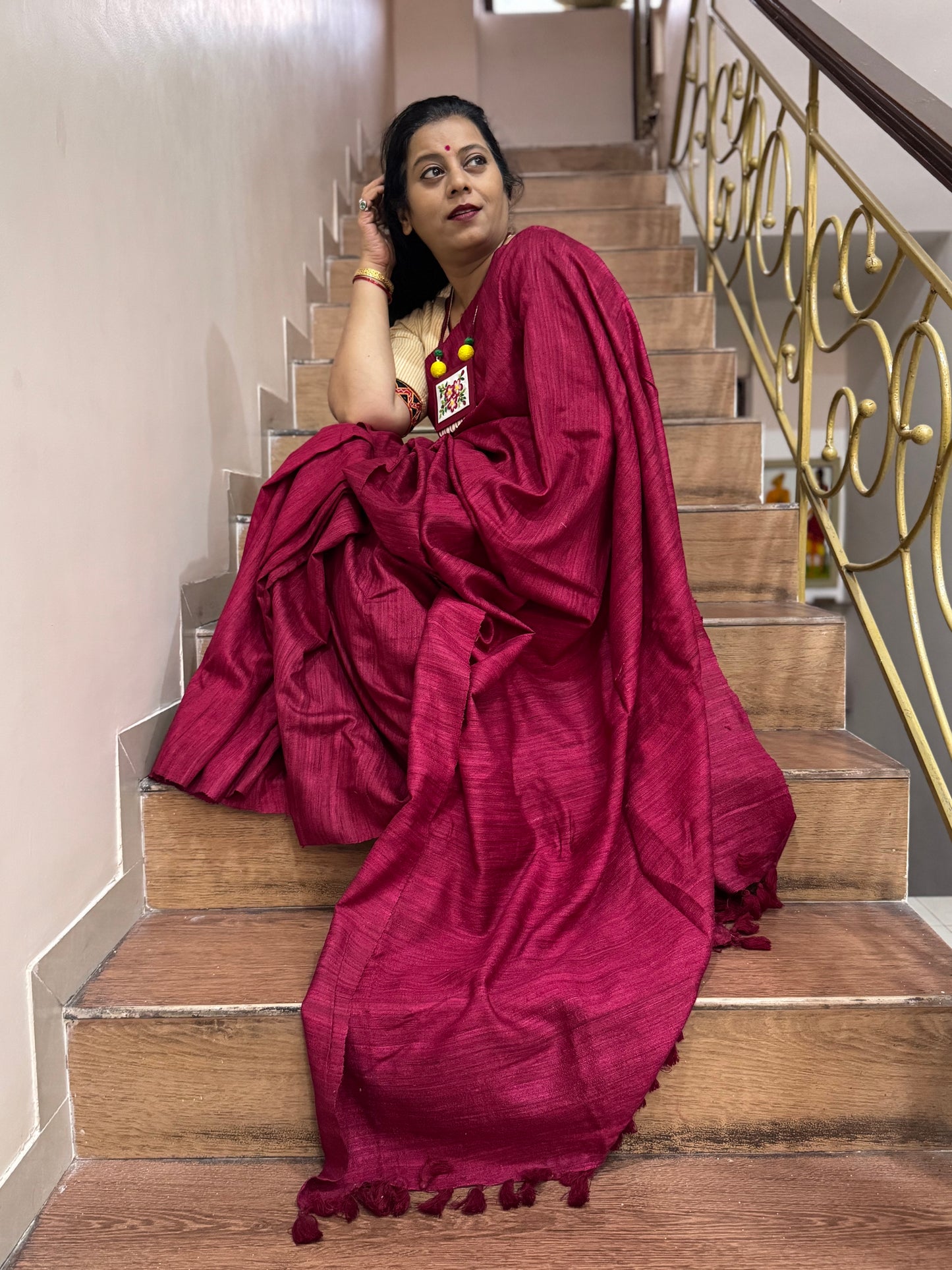 Eri x Mulberry silk saree