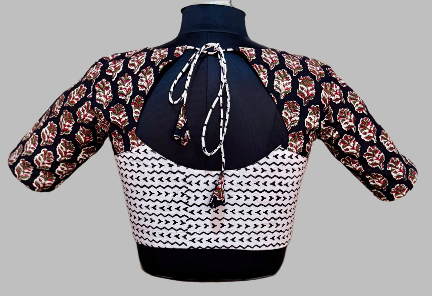 Black Floral Blouse.