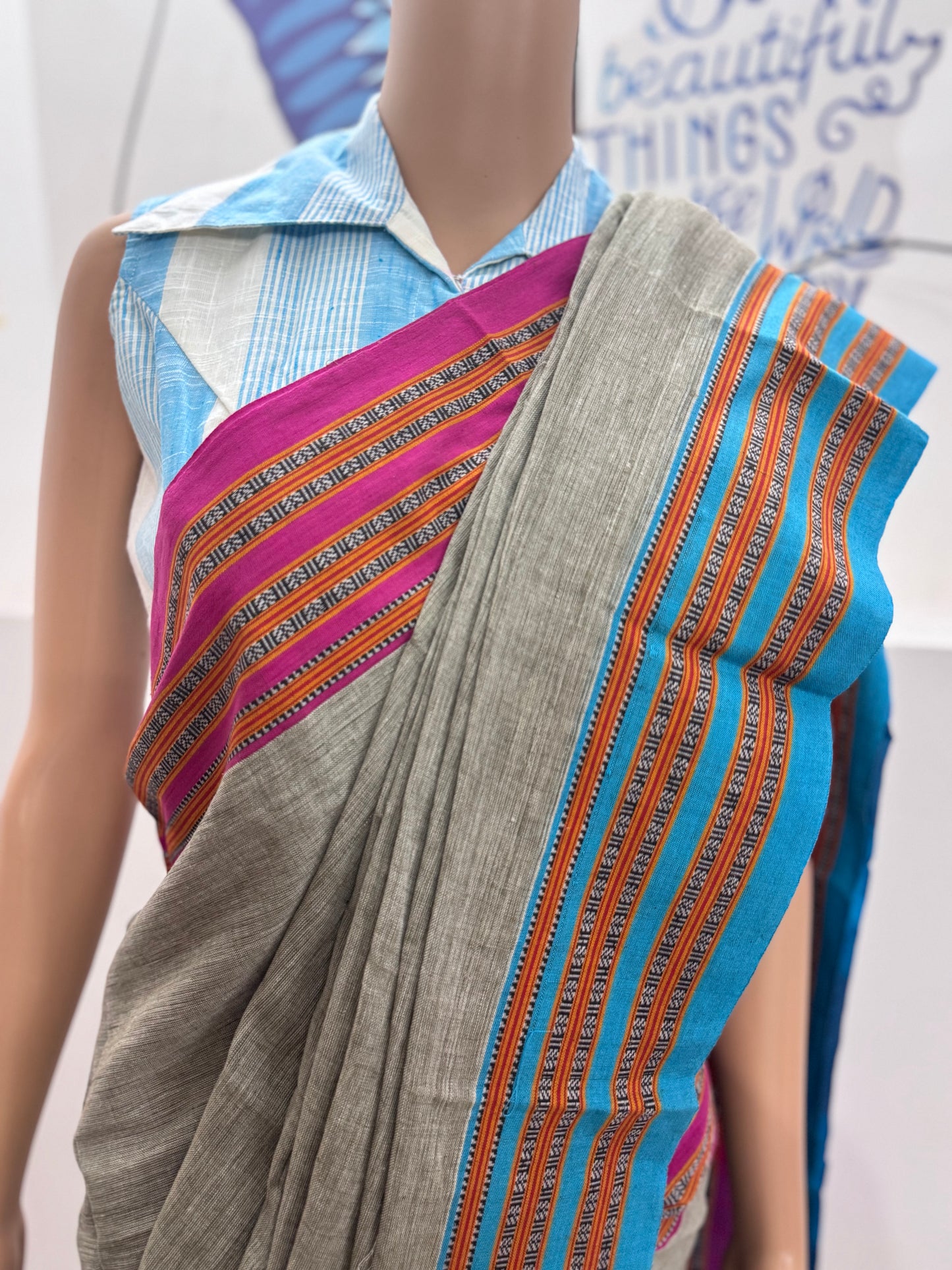 RAKSHA : GOMI TENI HANDLOOM COTTON SAREE