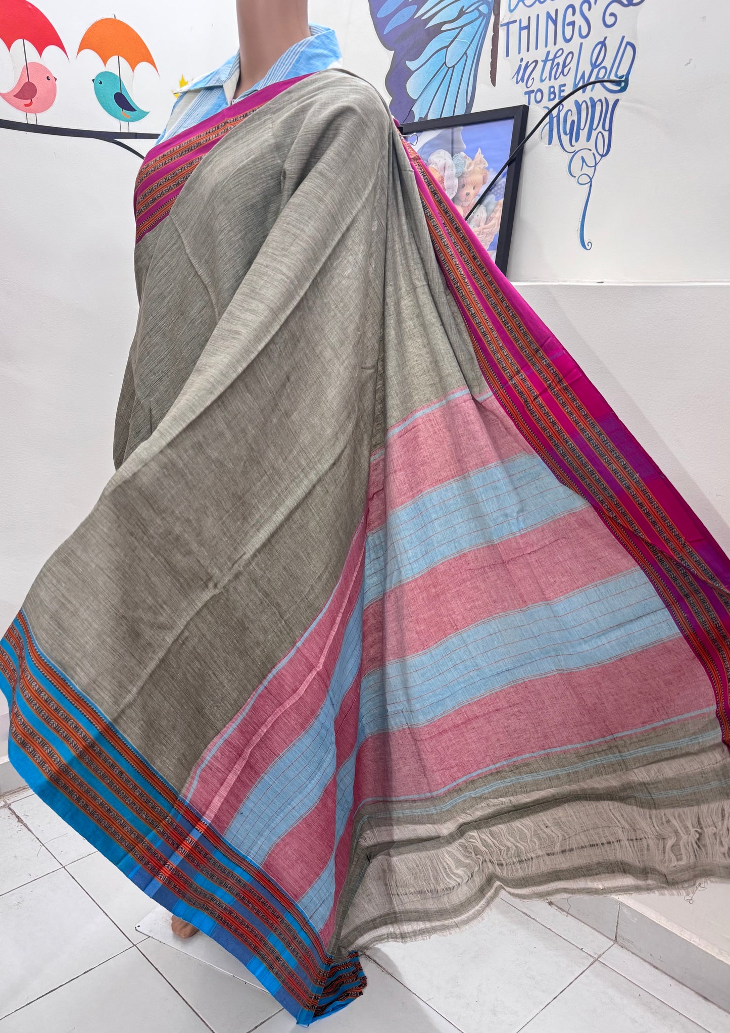 RAKSHA : GOMI TENI HANDLOOM COTTON SAREE