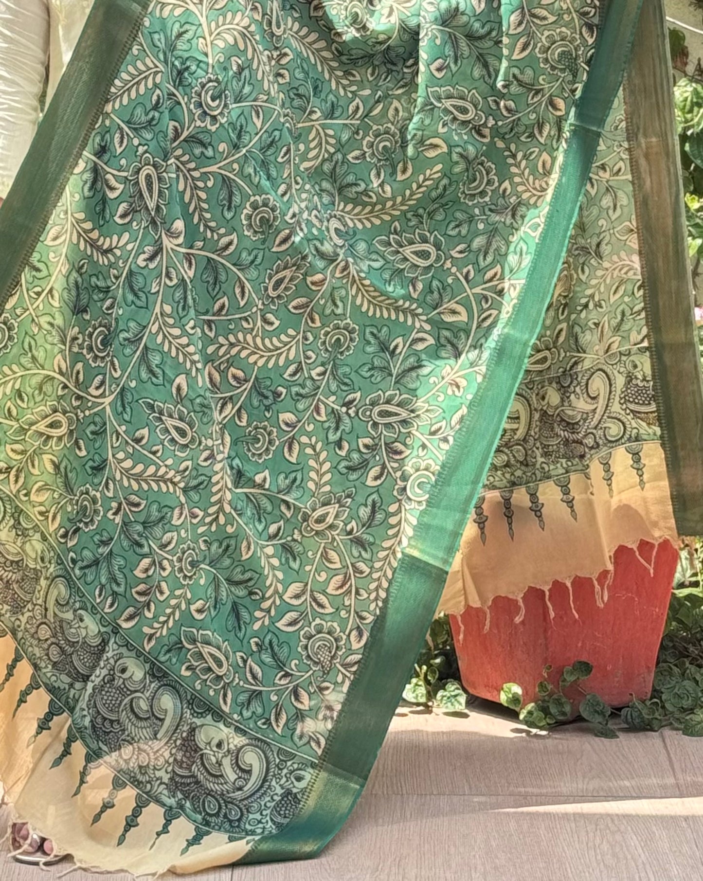 Kalamkari Silk Dupatta
