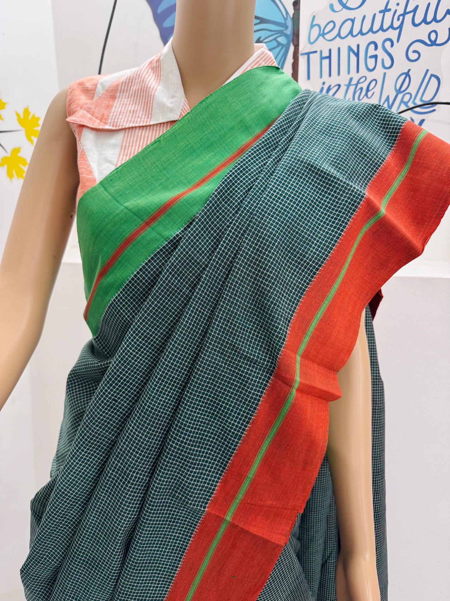 SHRAVANI : GREEN PATTEDA ANCHU SAREE