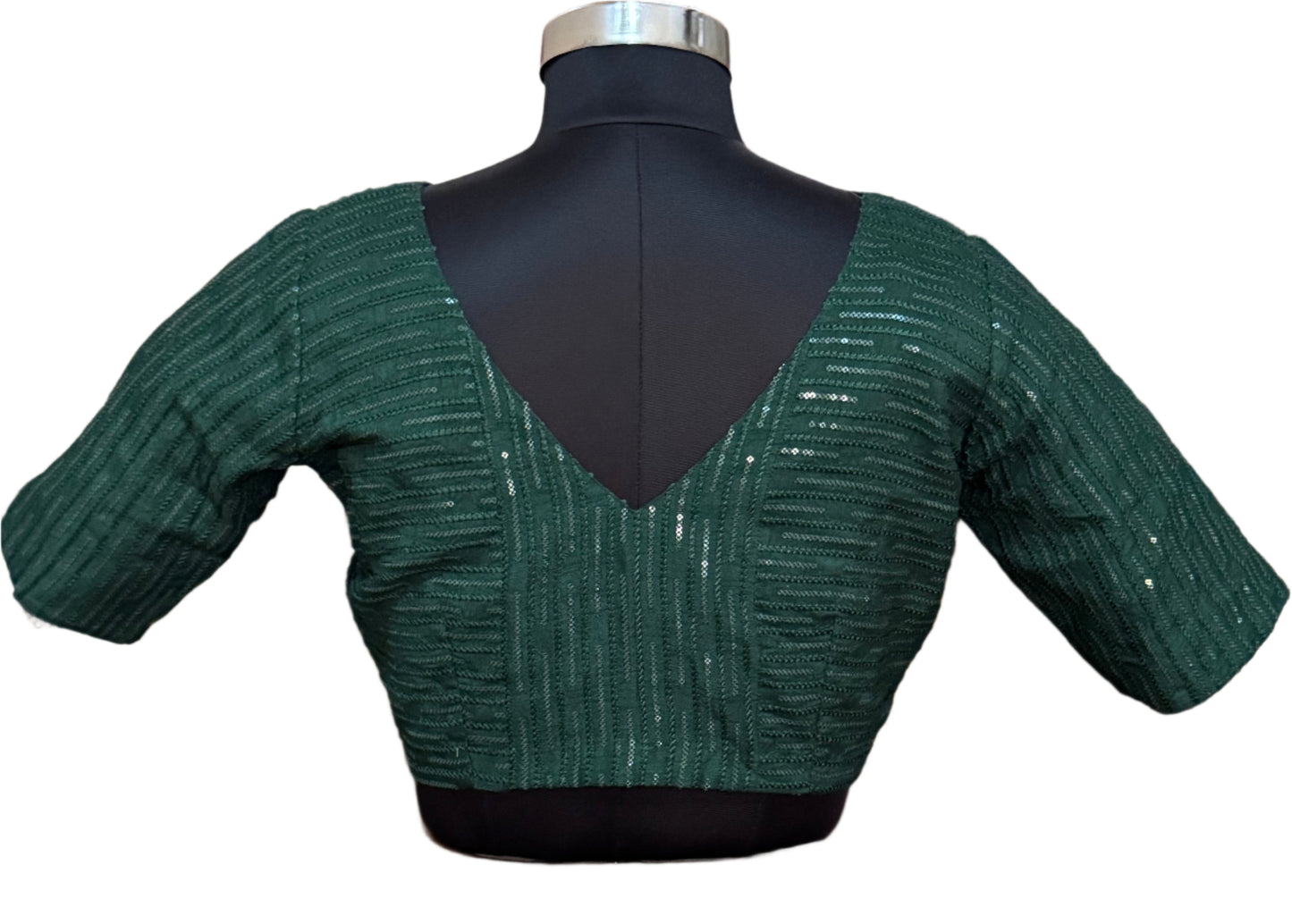 Green sequins blouse