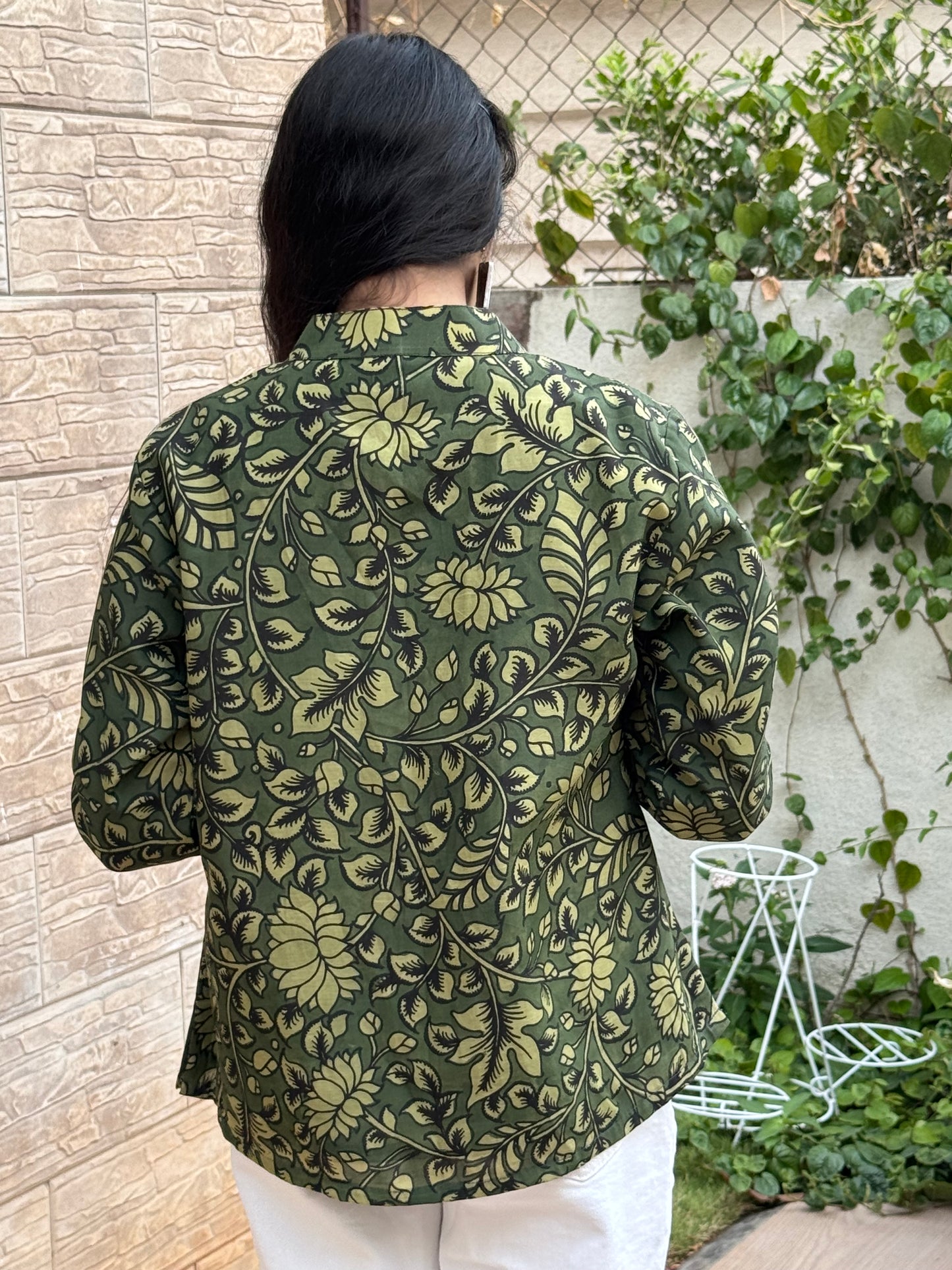 SPRING ON : PEN KALAMKARI SILK TOP