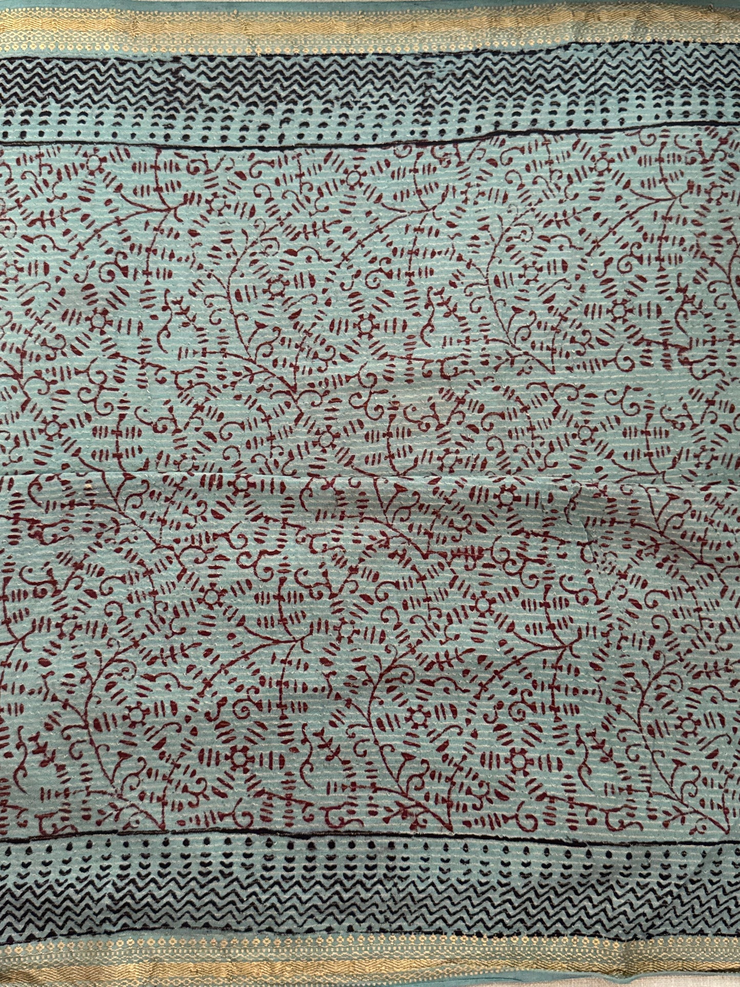 SHIVALI : COTTON BAGH SAREE, BLUE