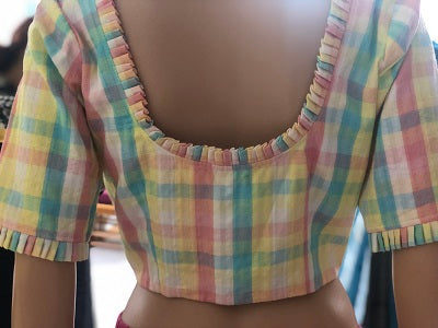 CALM MIND: SEER-SUCKER COTTON BLOUSE