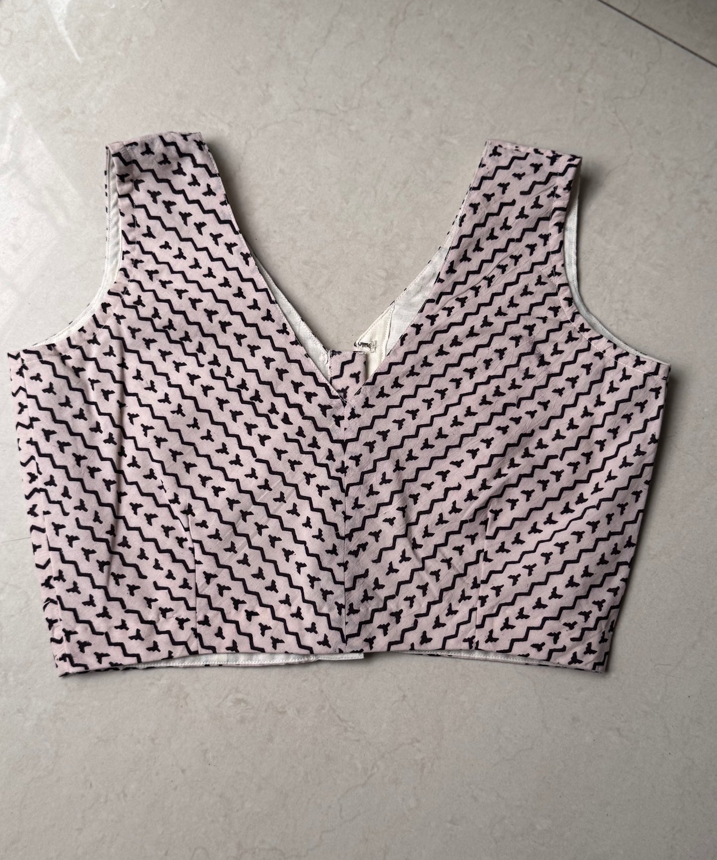 cotton printed blouse back