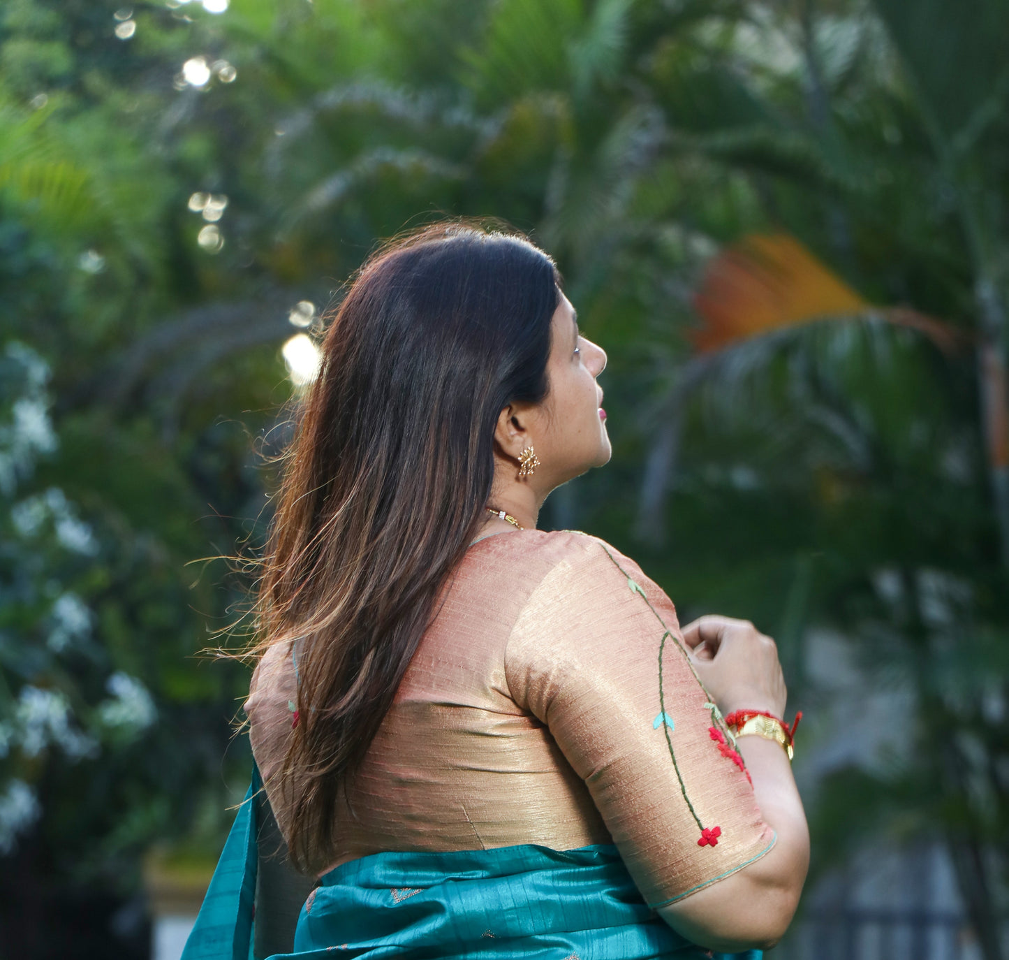 SWARNA : RAW SILK EMBROIDERED BLOUSE