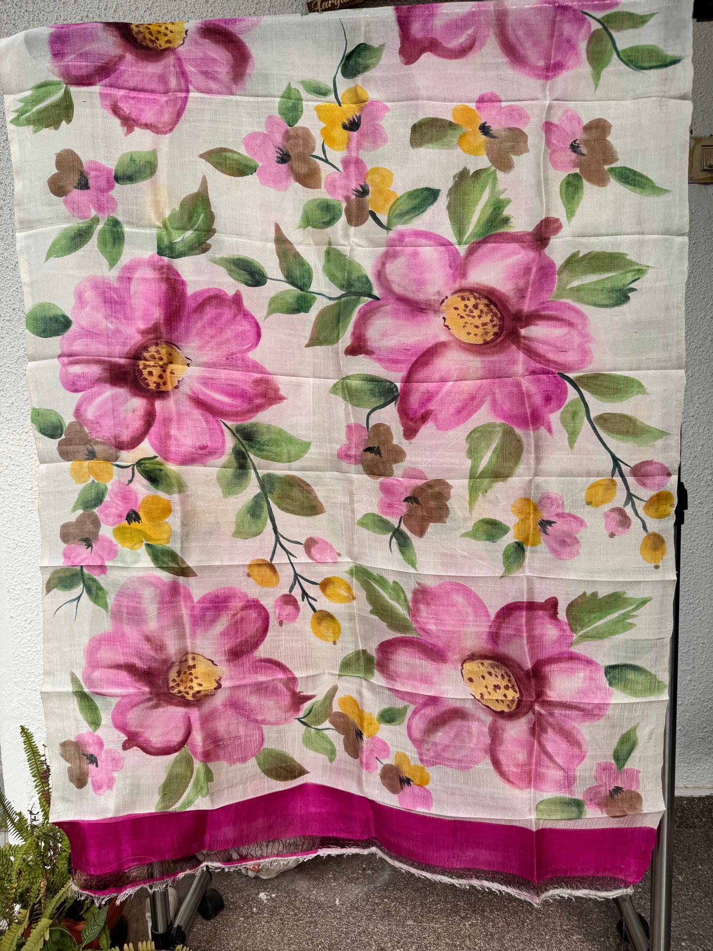HAND PAINTED PURE SILK DUPATTA