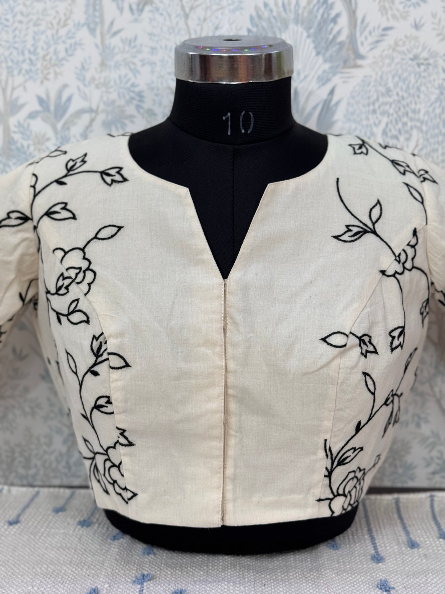 FUSION: PURE COTTON EMBROIDERED BLOUSE