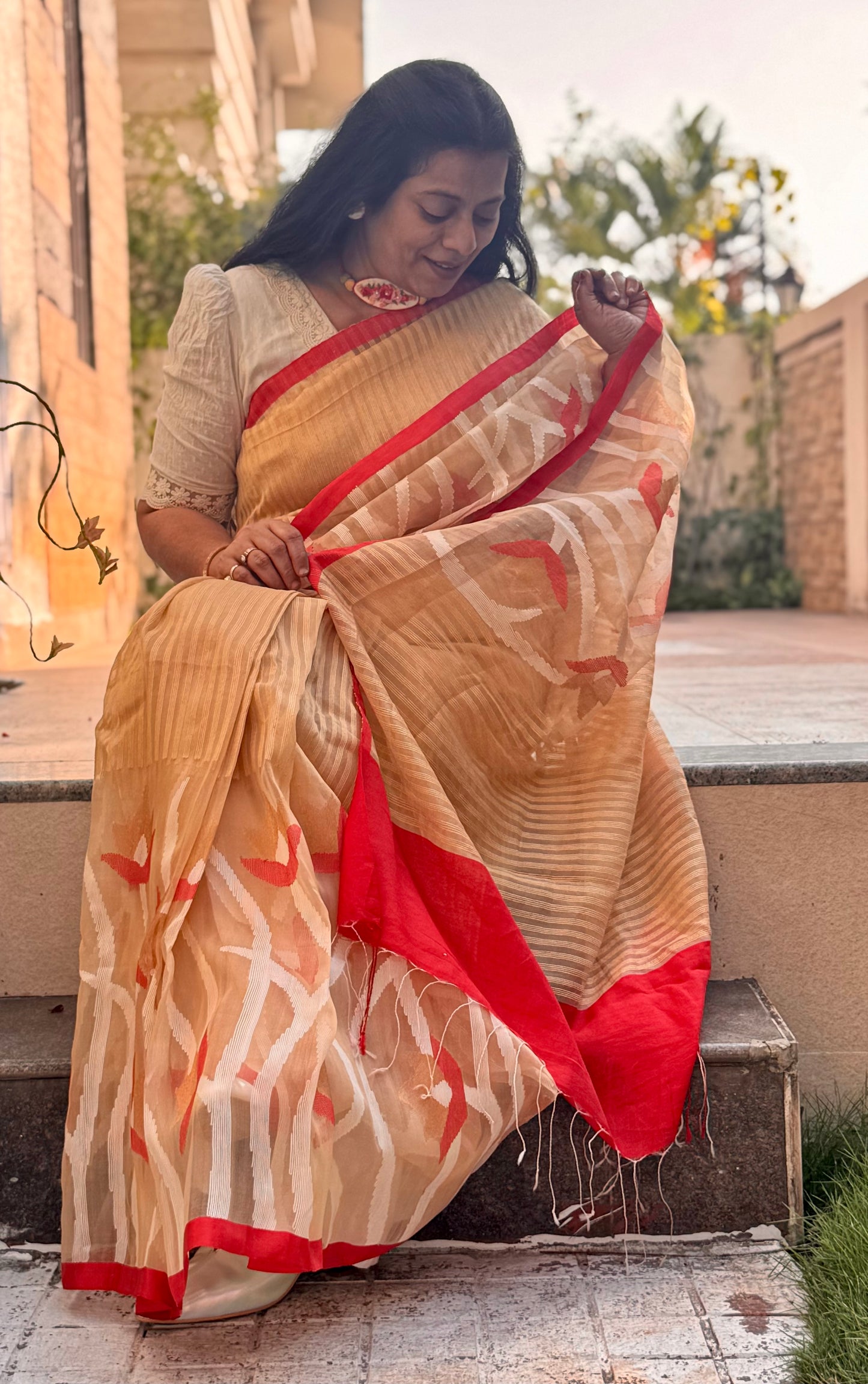 AARYA : MATKA RESHAM MUSLIN SILK SAREE