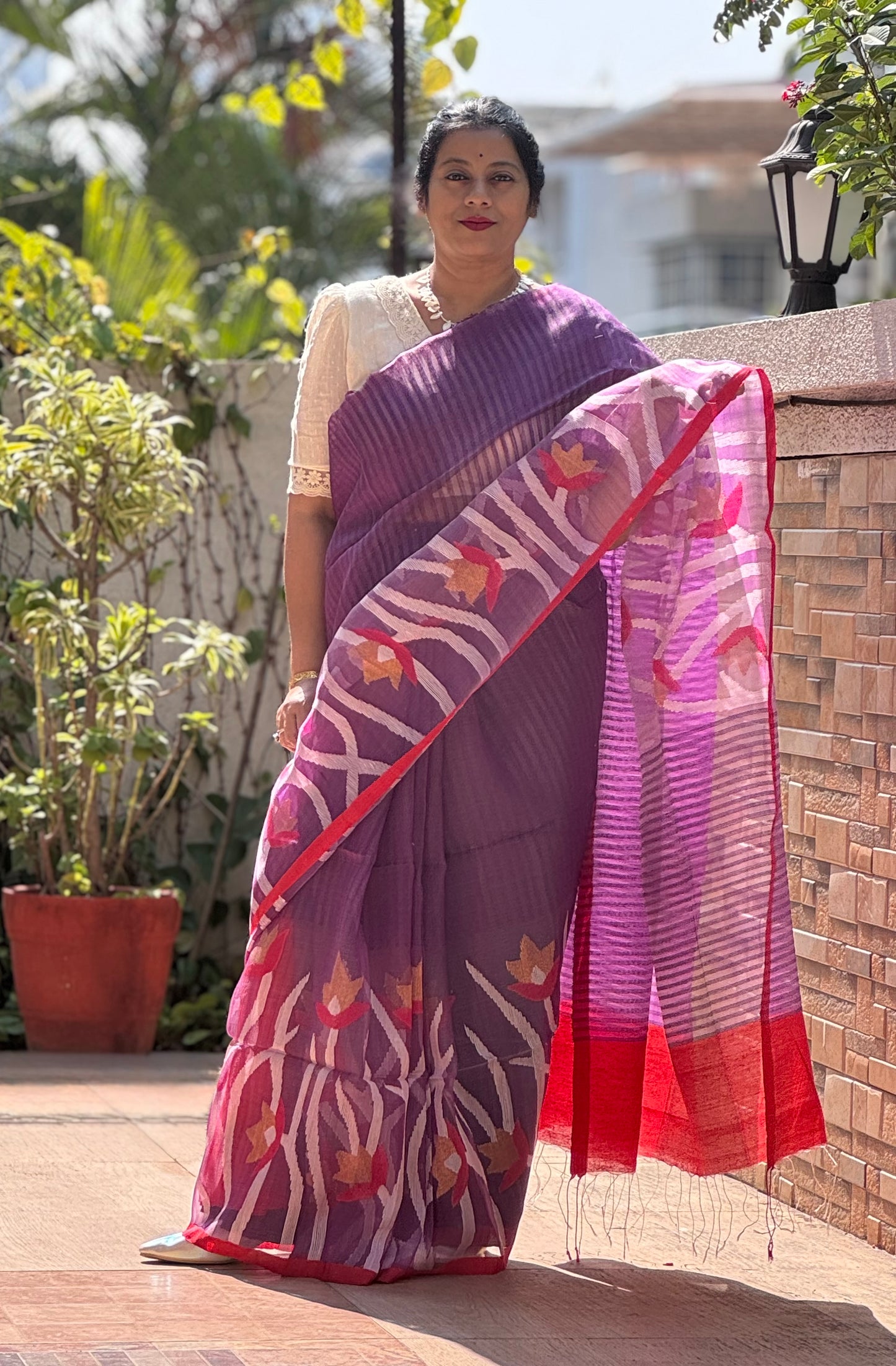 DURGA : MATKA RESHAM MUSLIN SILK SAREE