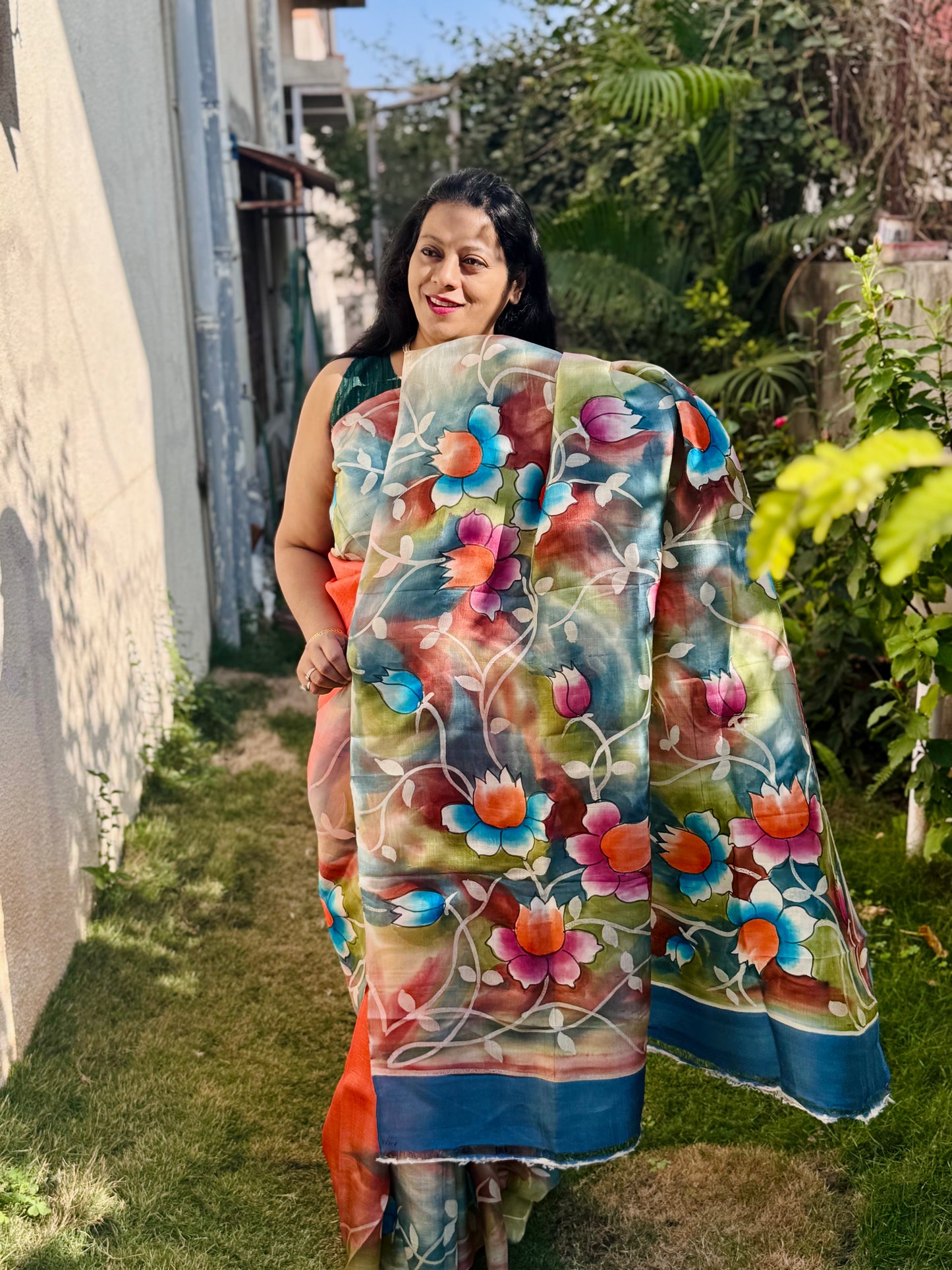SAMRUDDHI : HAND-PAINTED SILK SAREE