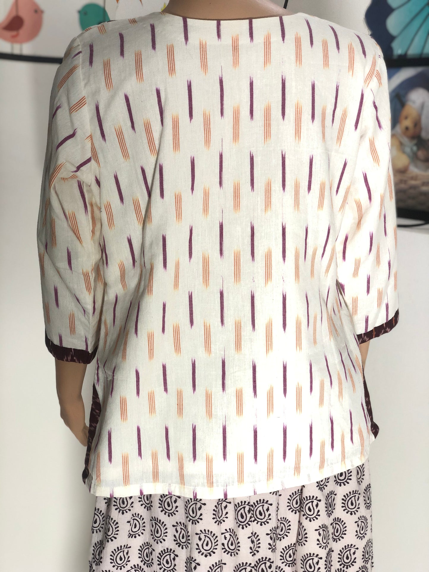 Ikkat Cotton short top