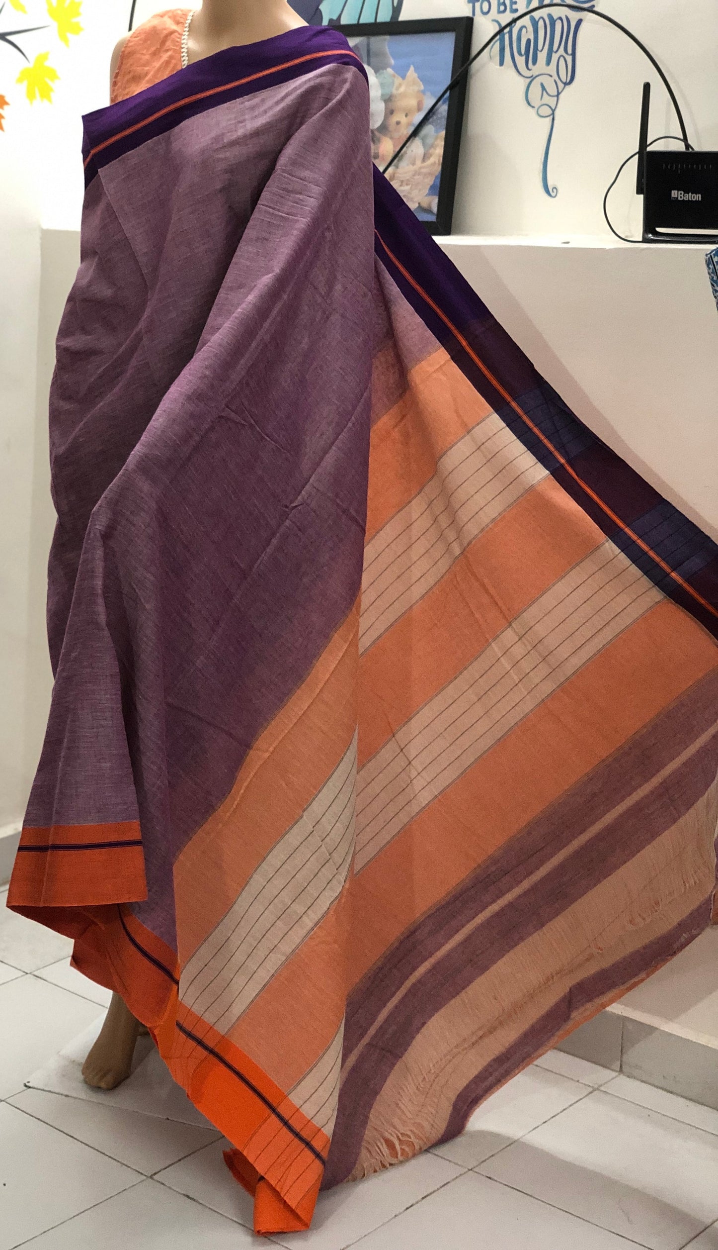 MOHA : PATTEDA ANCHU HANDLOOM COTTON SAREE