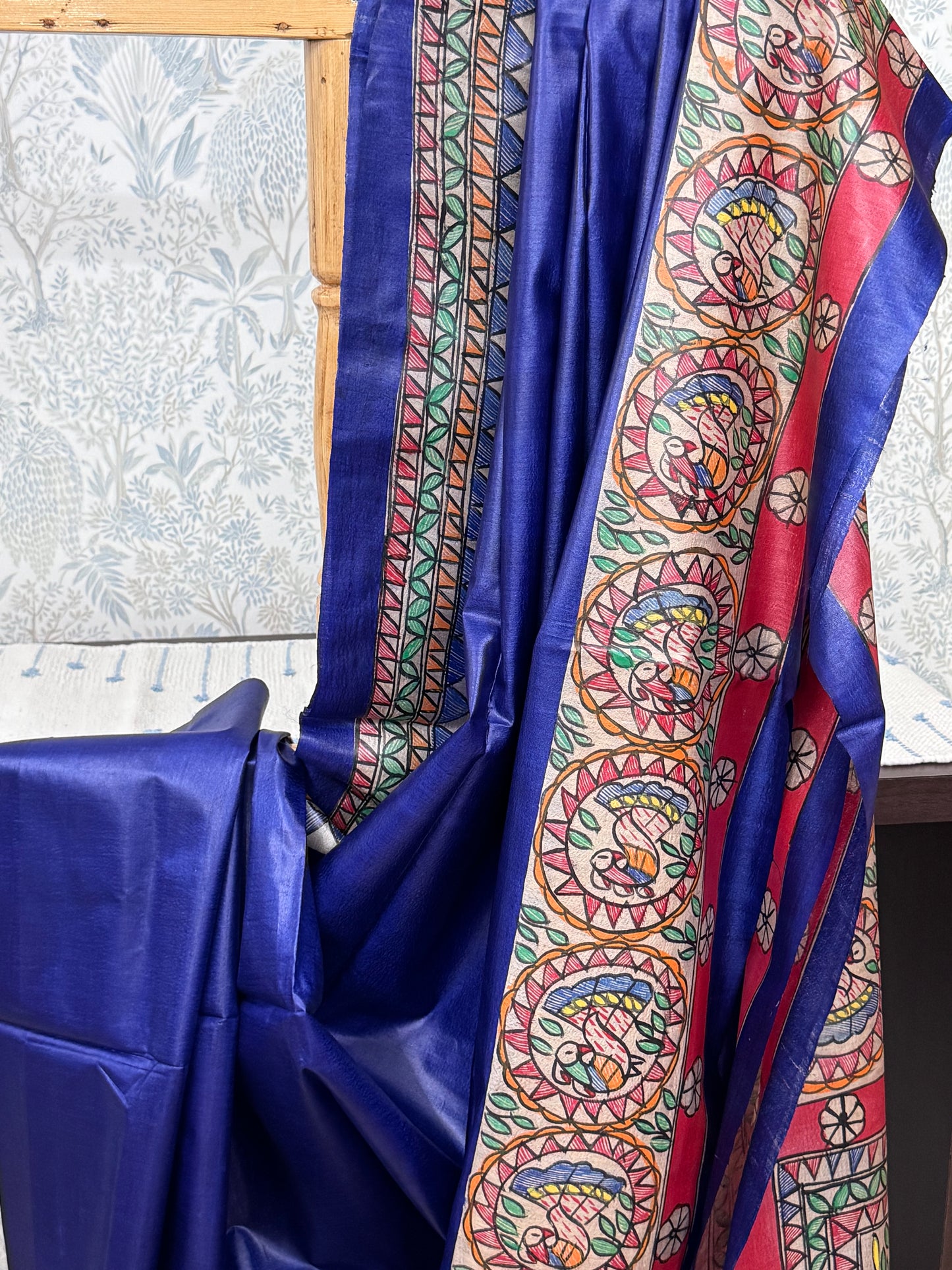 VIMAL : TUSSAR SILK MADHUBANI SAREE