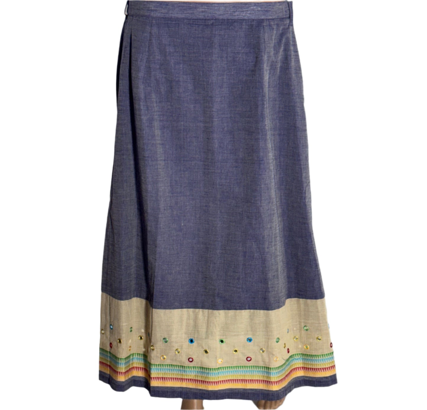 Coton skirt with embroidery