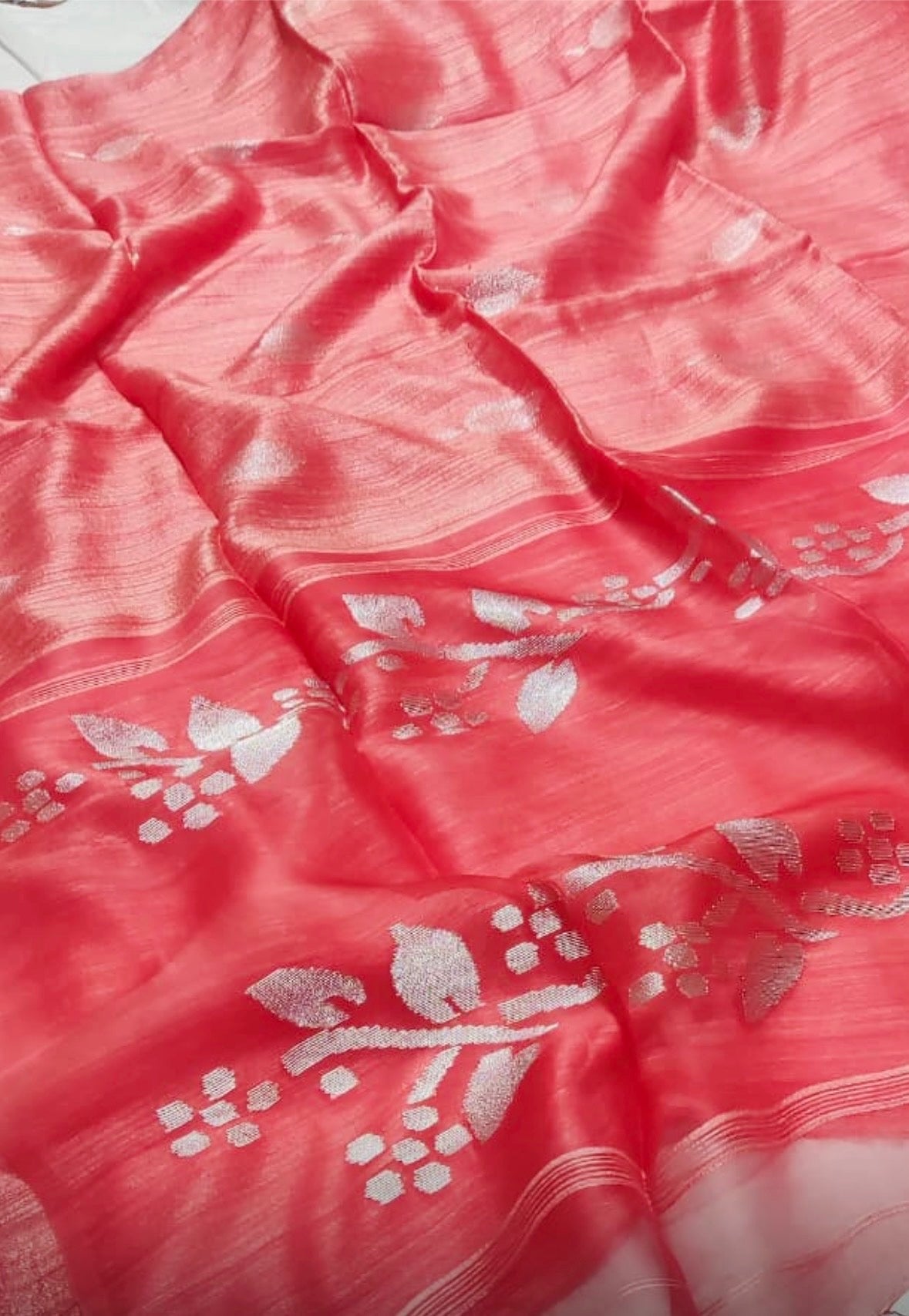 PINGA : MATKA RESHAM MUSLIN SILK SAREE