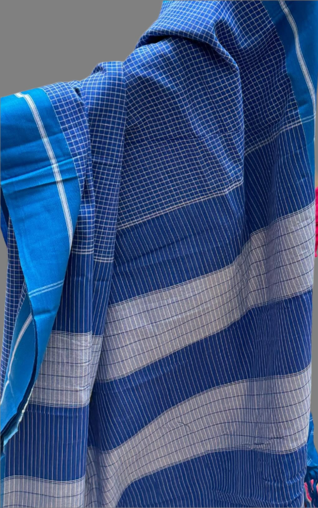 Blue Patteda Anchu Saree