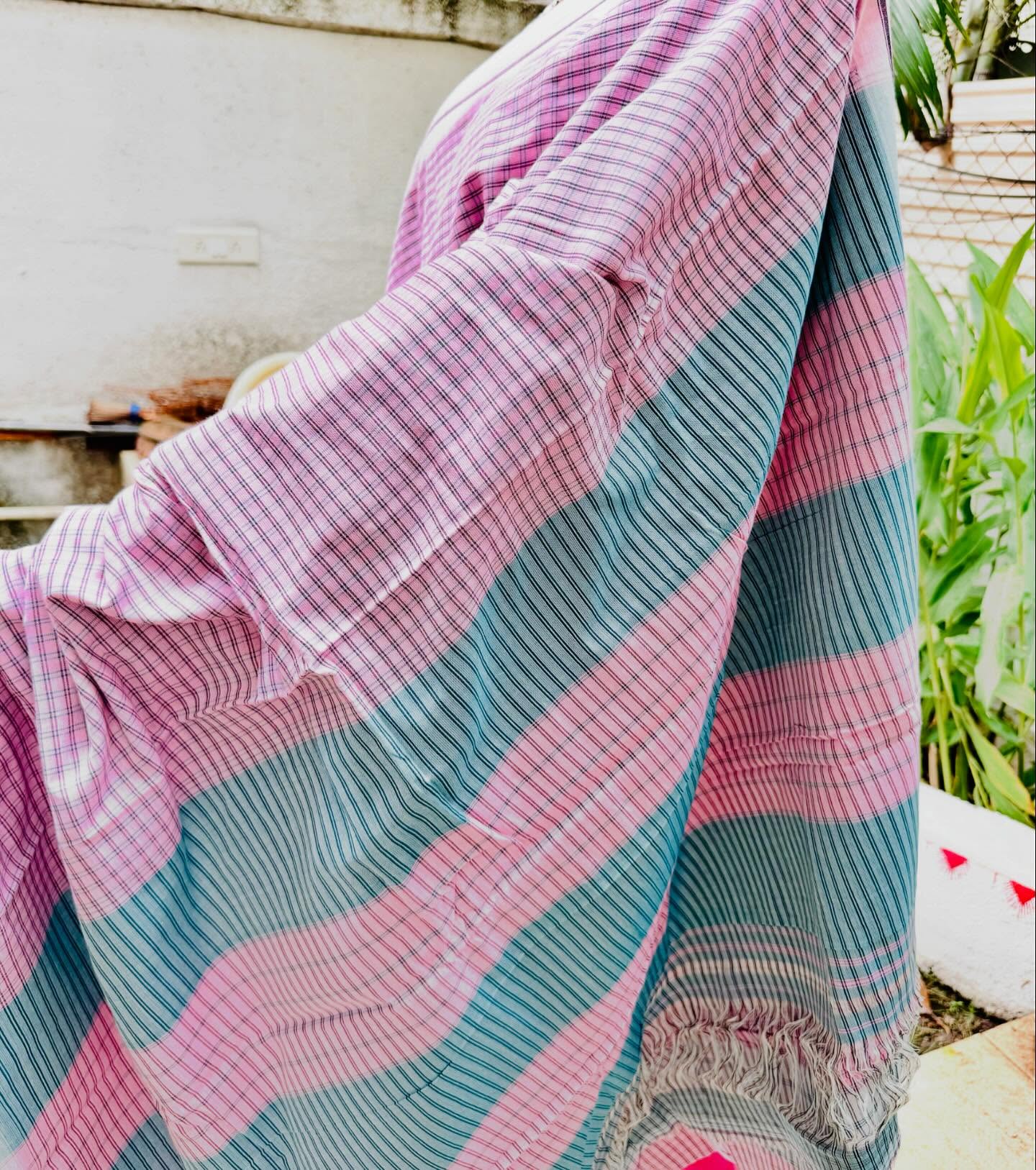 Pink Patteda Anchu Saree