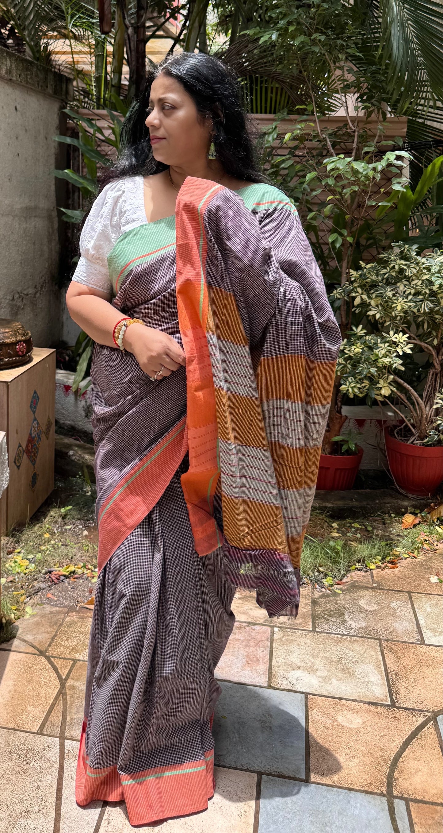 SHYAMA : PATTEDA ANCHU SAREE