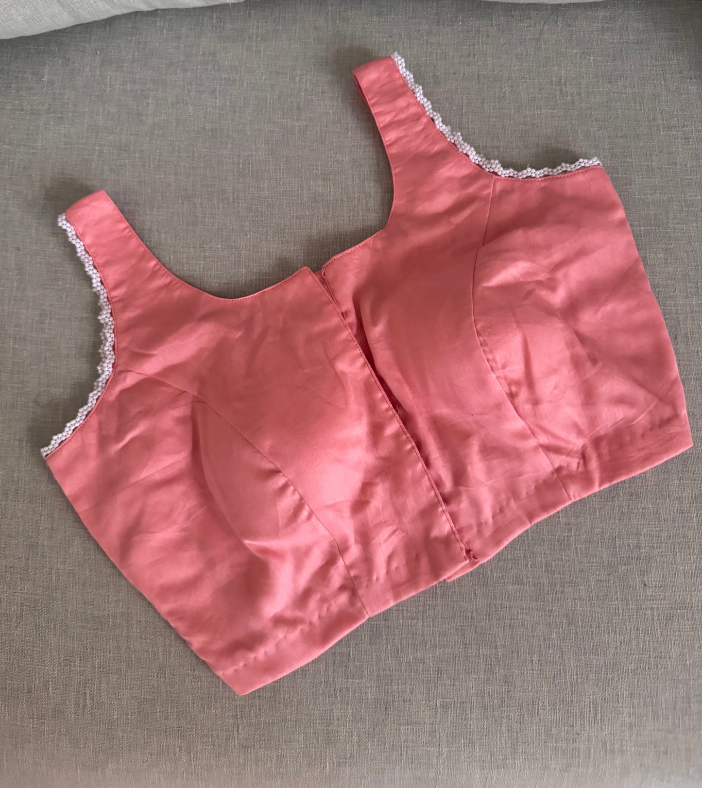 PEACH ROSE : BLENDED SILK-COTTON BLOUSE