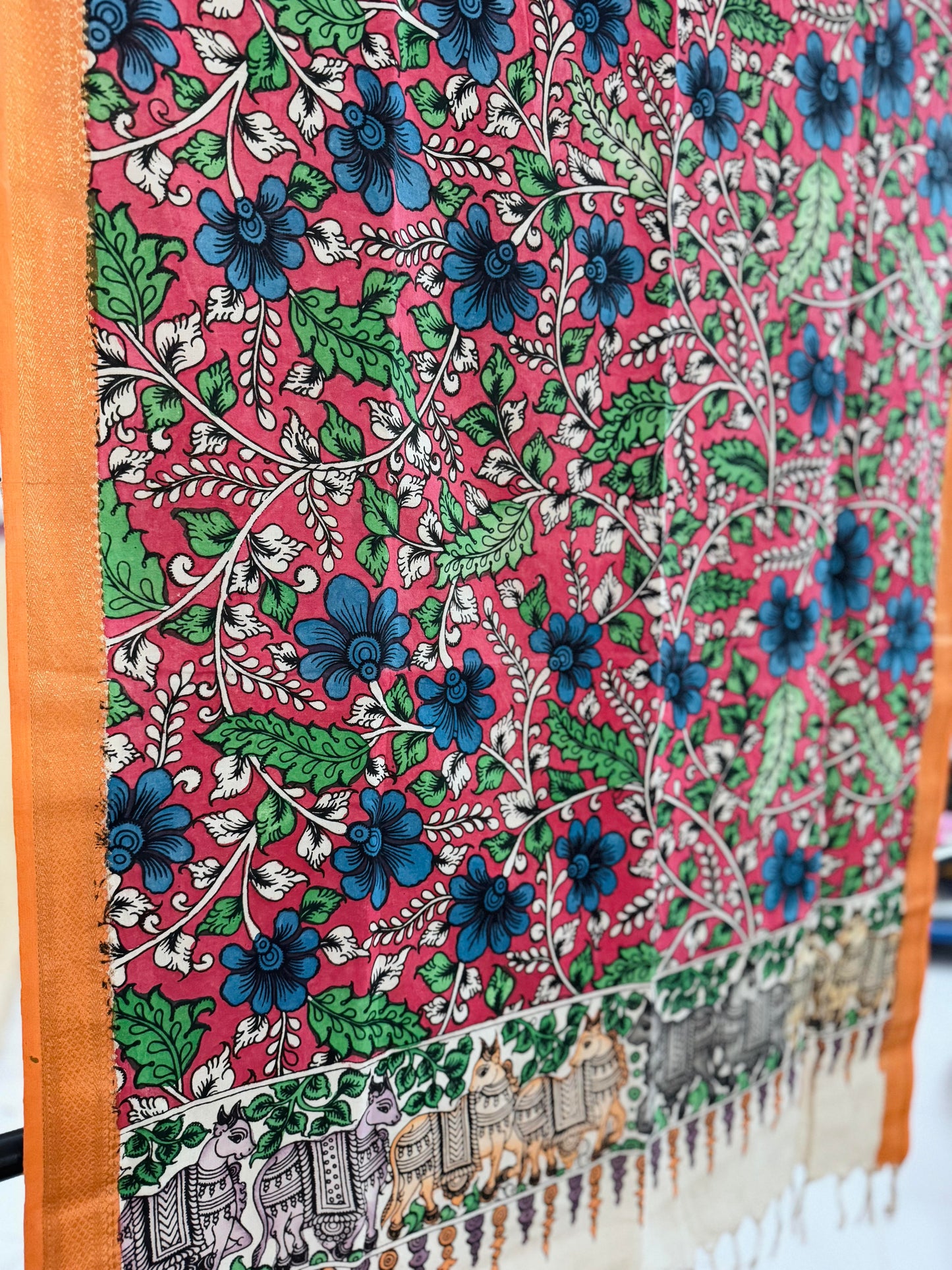 SRIKALAHASTI PEN KALAMKARI COTTON DUPATTA