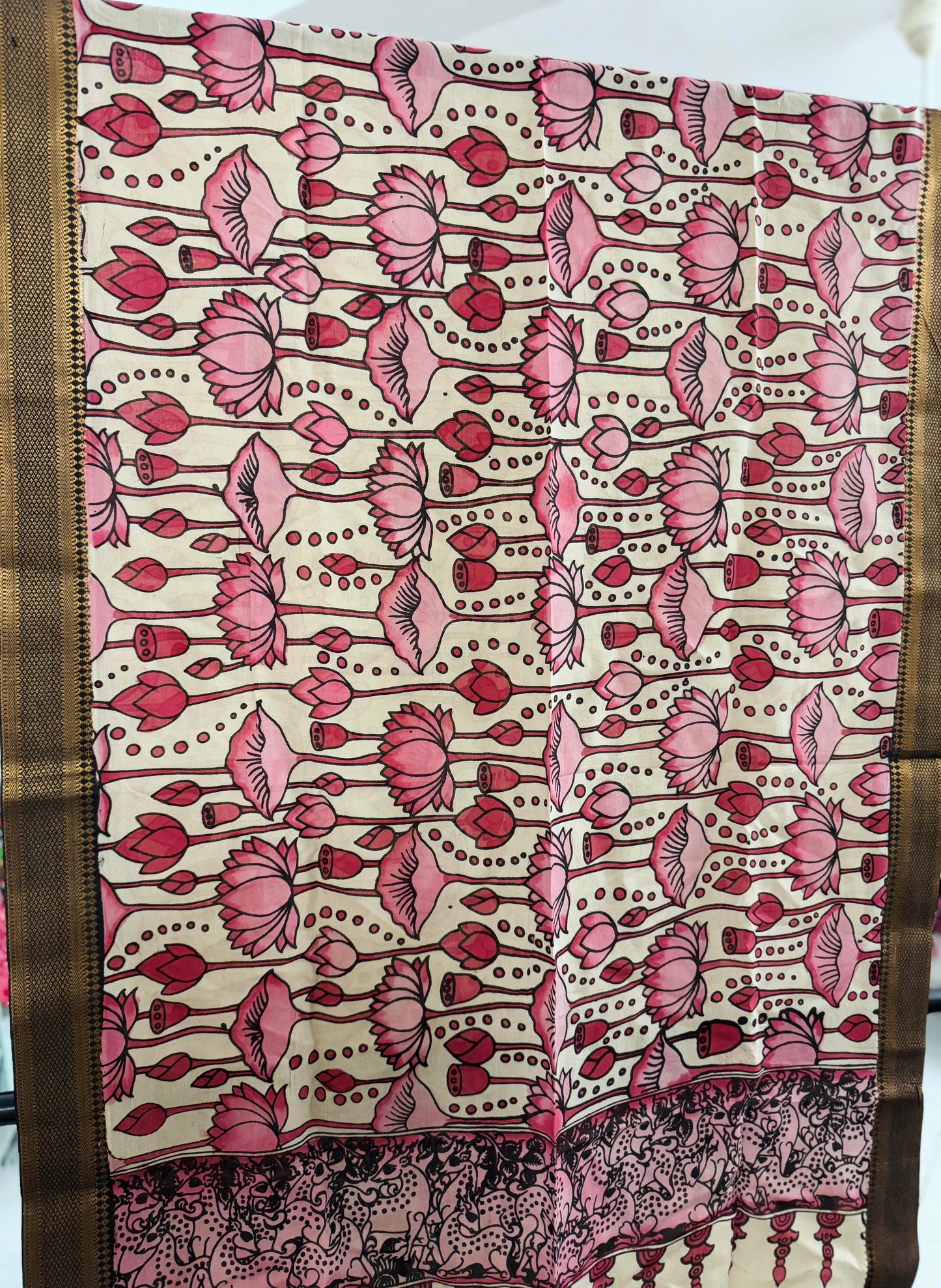 PEN KALAMKARI BANGALORE SILK DUPATTA