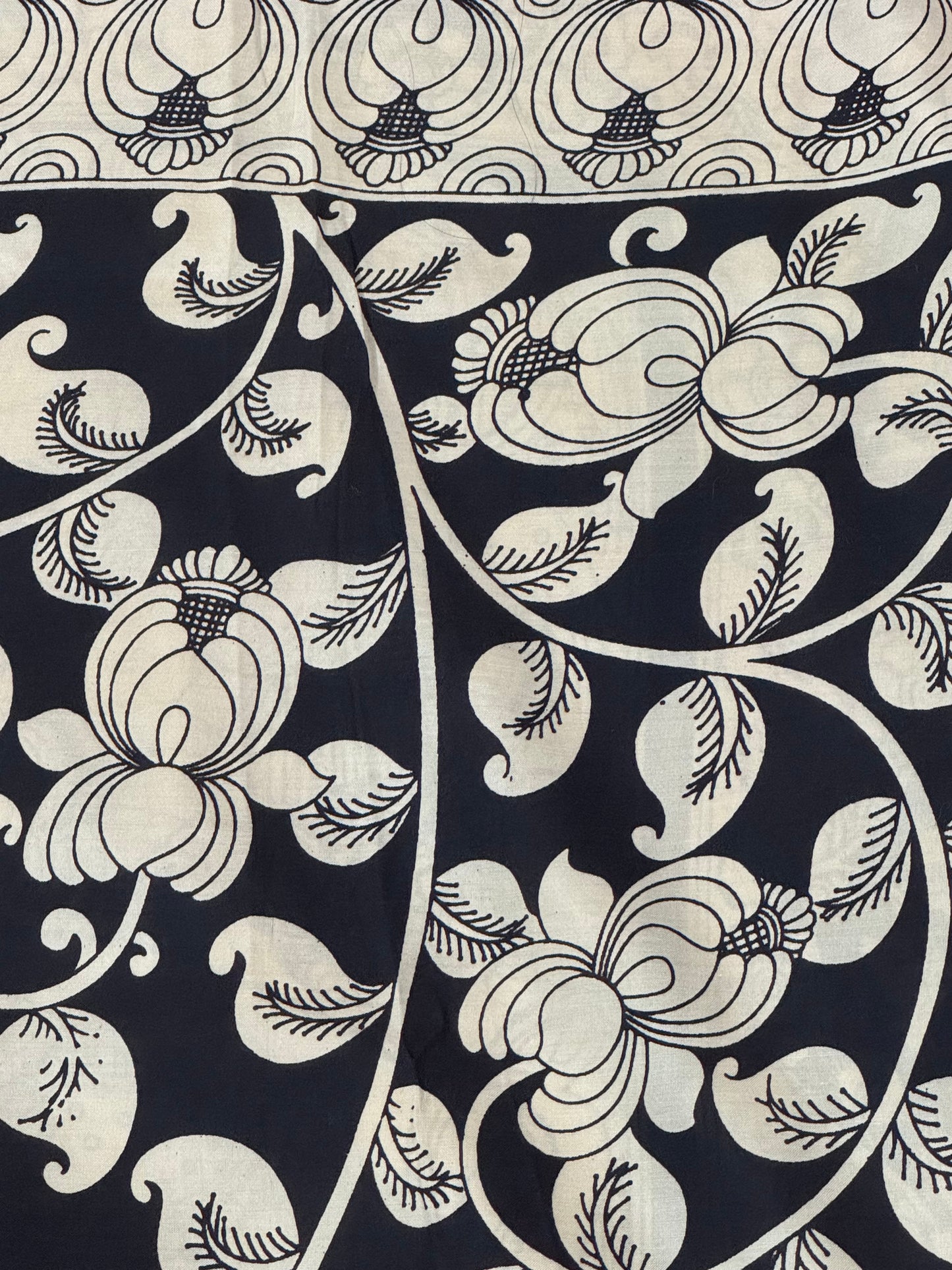 SEEYA : SRIKALAHASTI PEN KALAMKARI SAREE