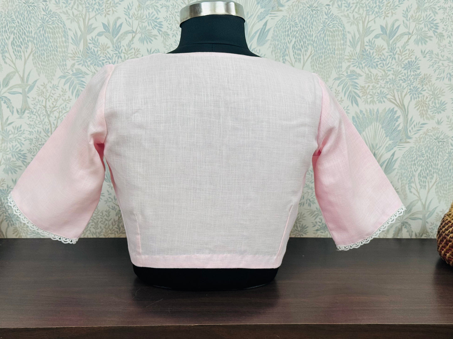PETALS : LINEN HAND EMBROIDERED BLOUSE