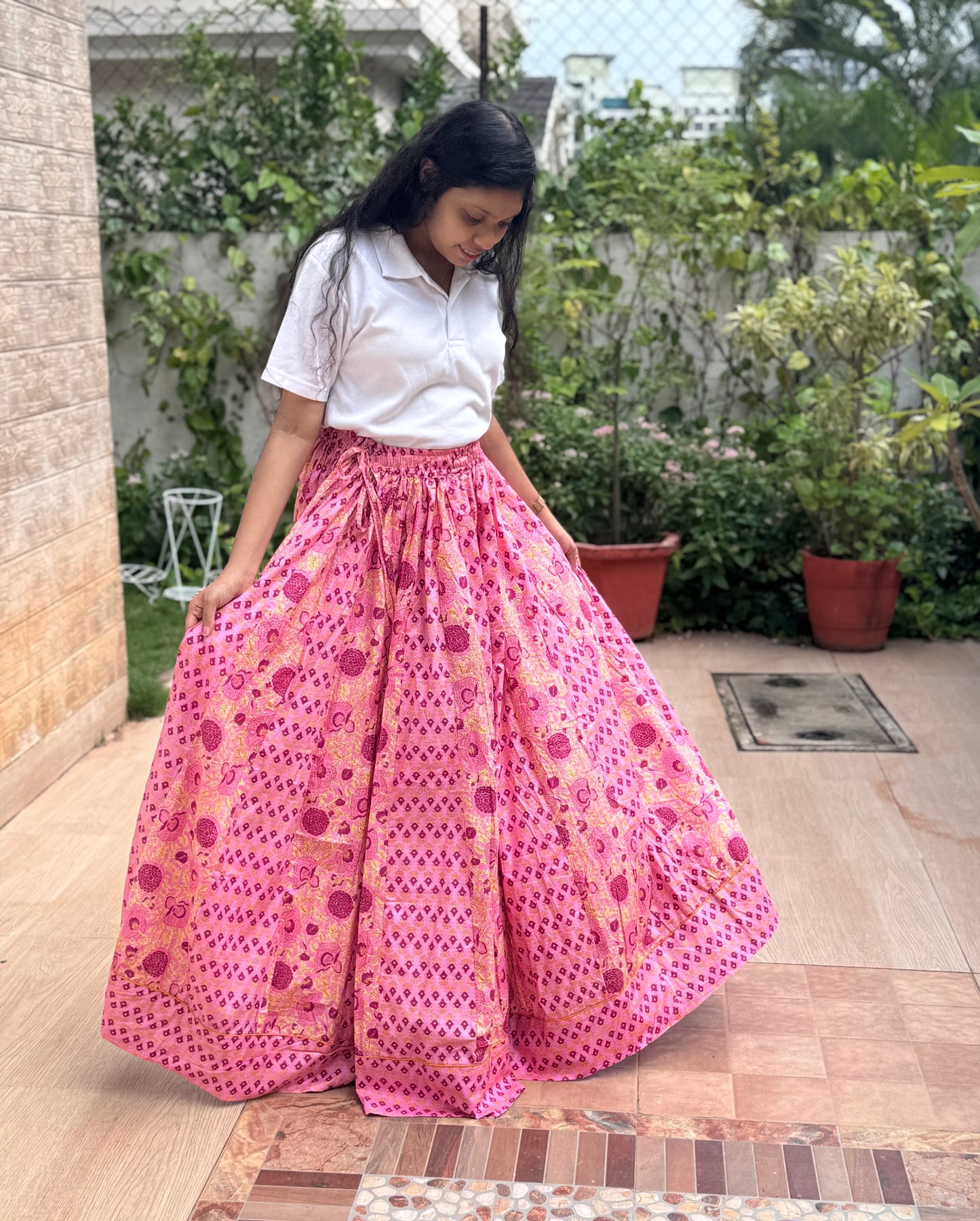 ROSY DEW : PRINTED SKIRT