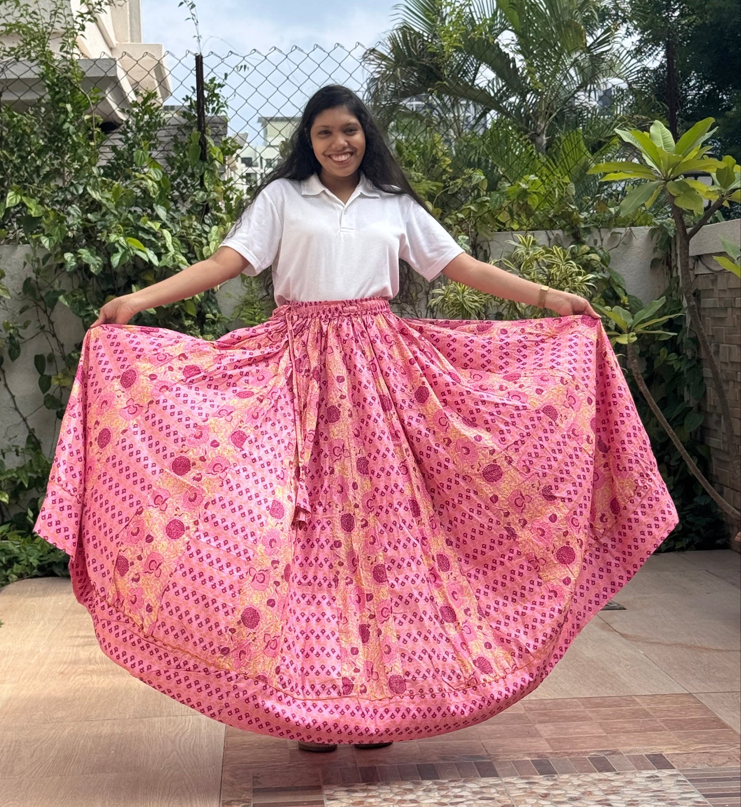 ROSY DEW : PRINTED SKIRT