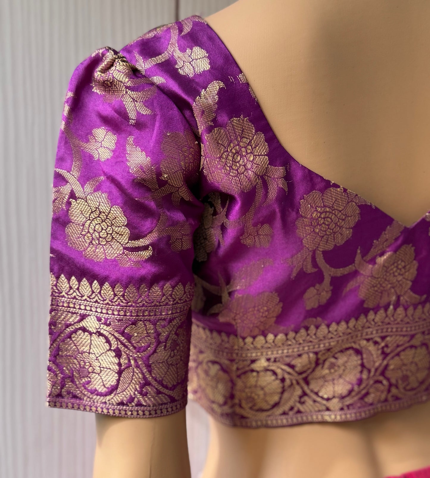 Banarasi purple blouse