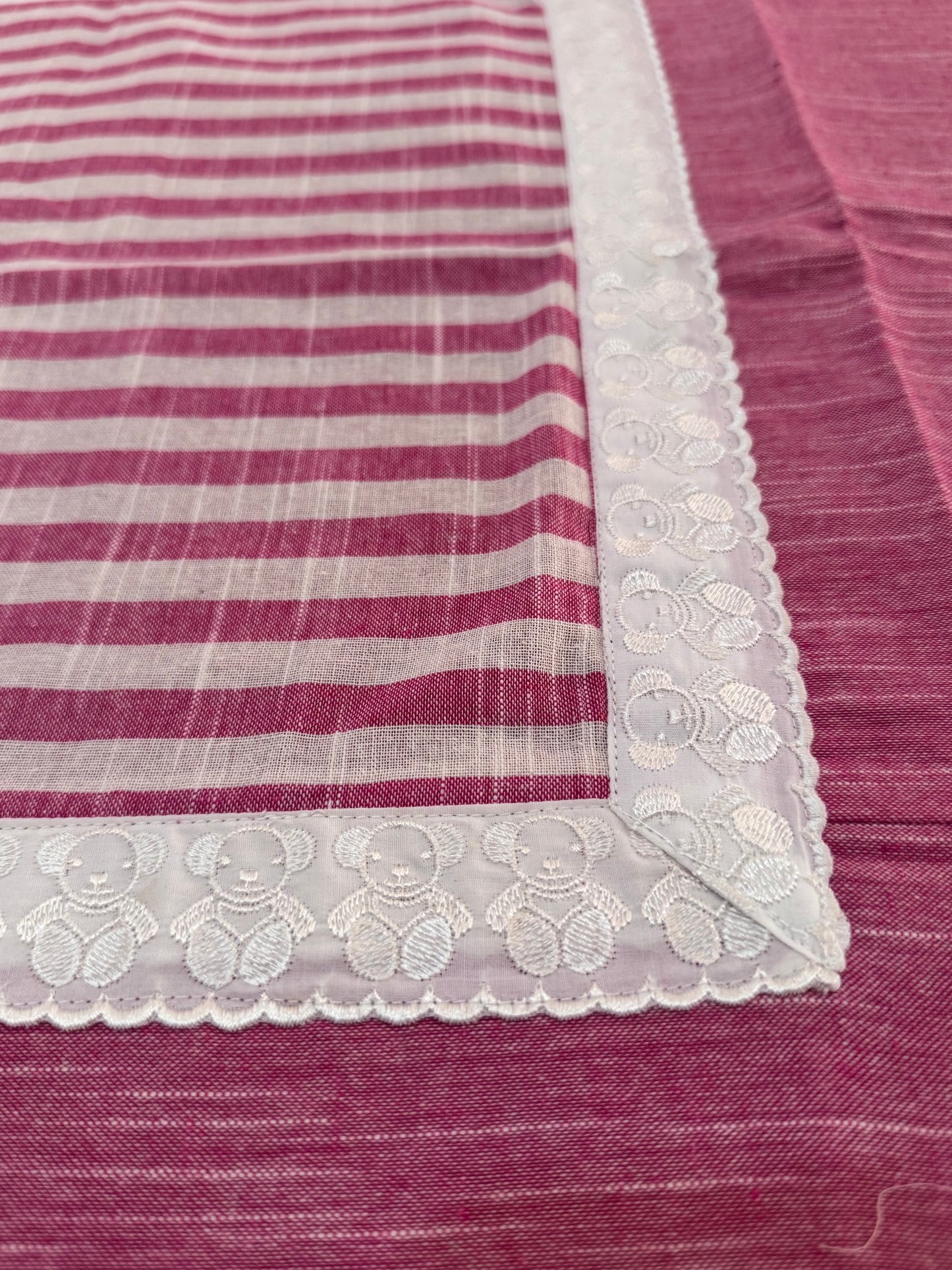 ROSE PINK COTTON TABLE COVER