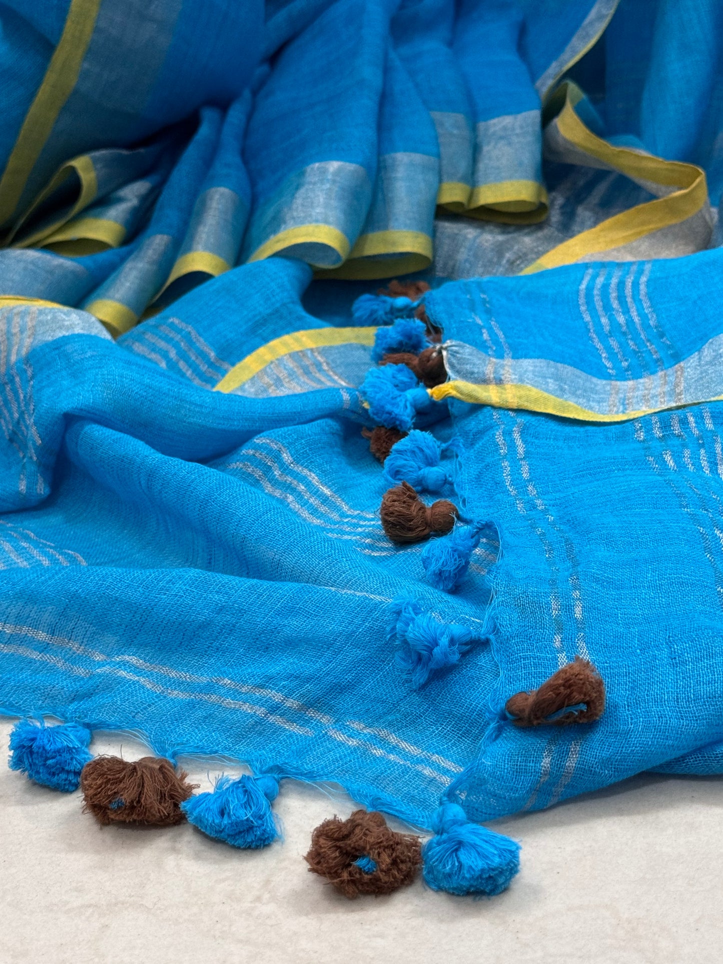 SHAMBHAVI : PURE LINEN SAREE