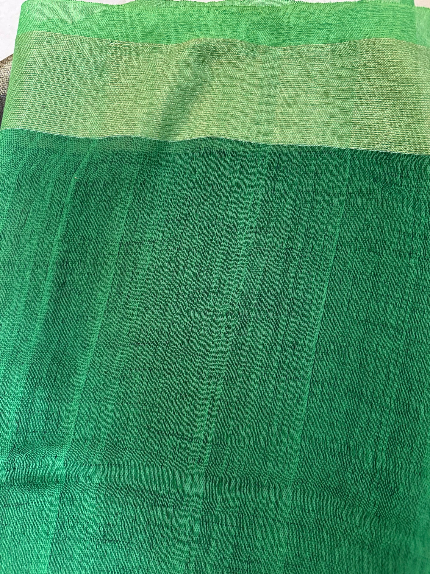 GREEN LINEN BLOUSE PIECE