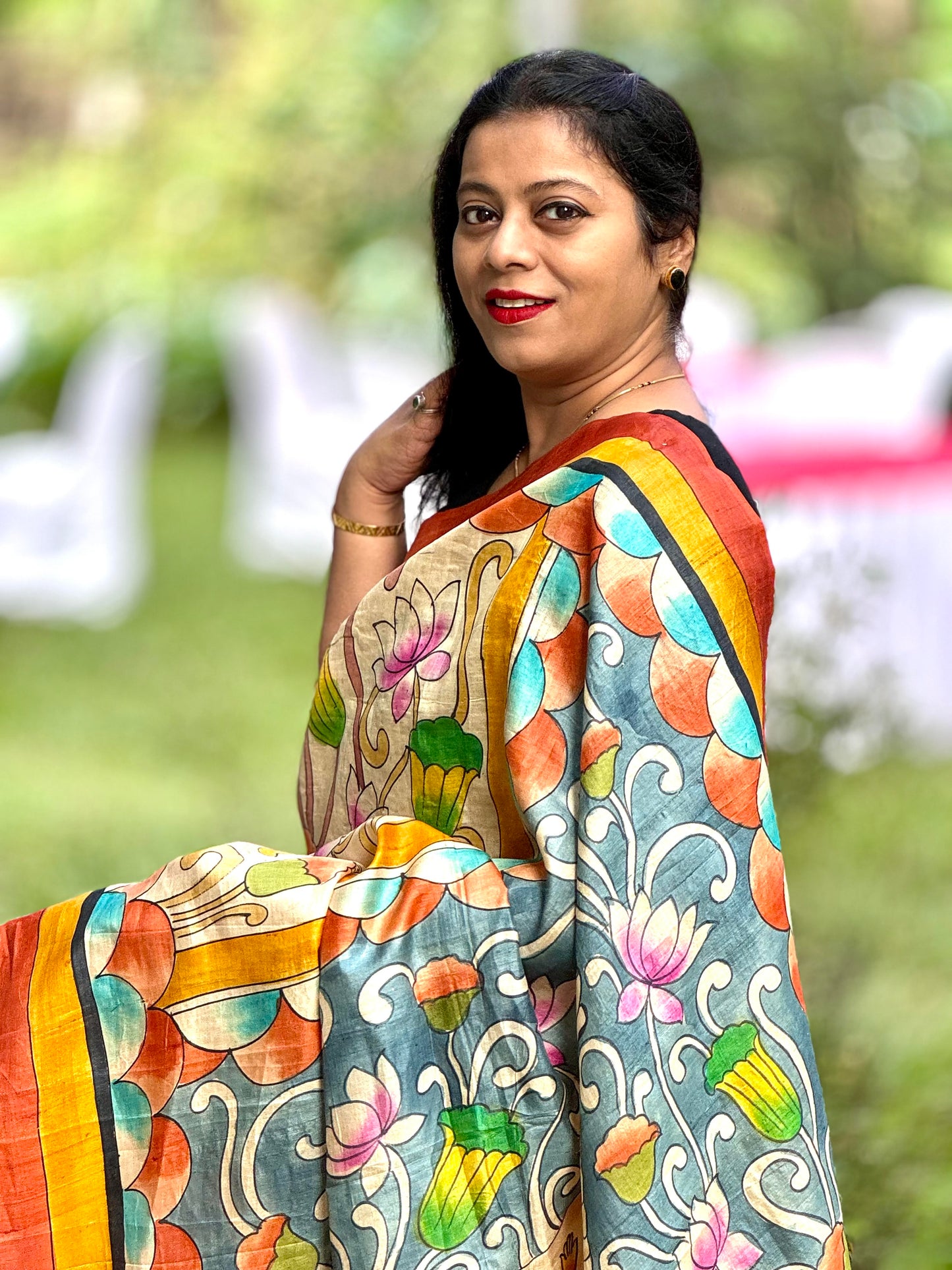 SURABHI : HAND-PAINTED SILK SAREE