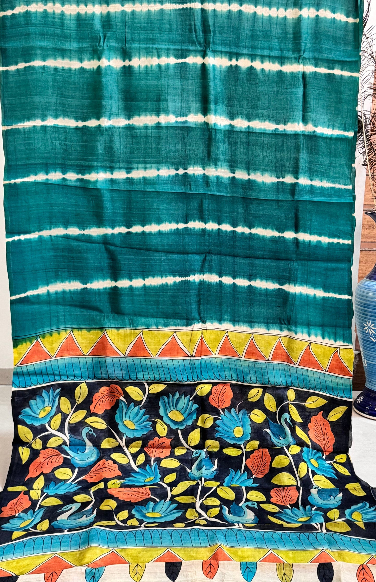 PARNA : SHIBORI TUSSAR SILK SAREE