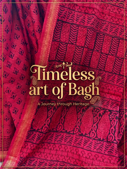 The Timeless Art of Bagh: Hand-Block Printed Cotton Sarees