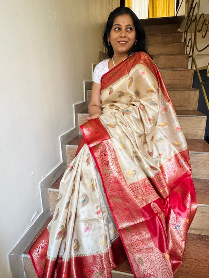 SEEYA : TUSSAR SILK SAREE WITH ZARI BORDER