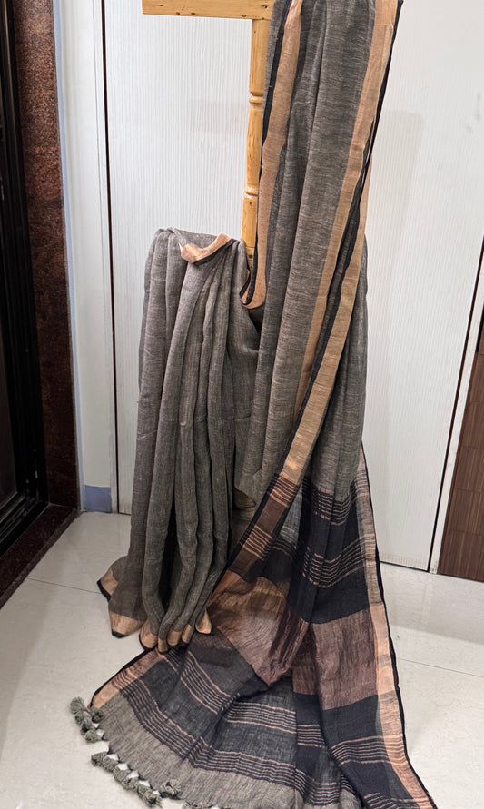 pURE LINEN SAREE