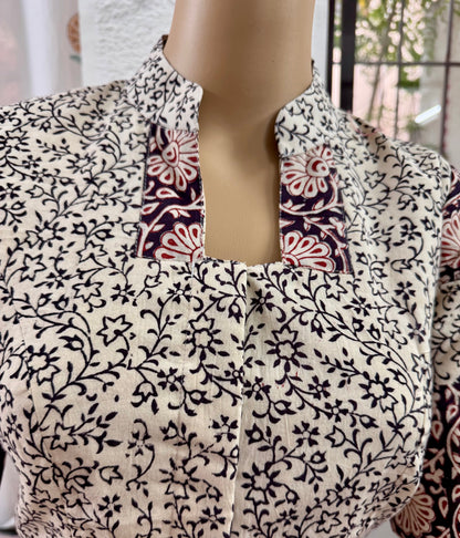 DAISIES : BAGH PRINT COTTON BLOUSE