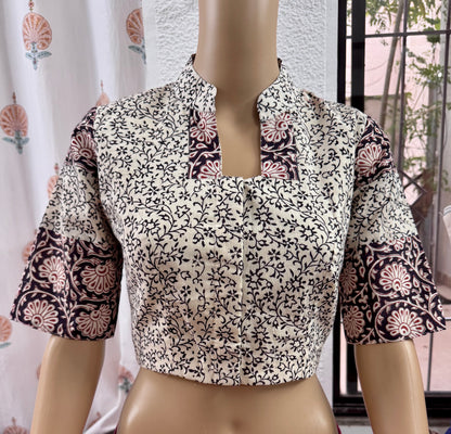 DAISIES : BAGH PRINT COTTON BLOUSE