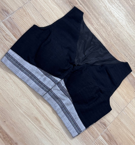 KAJAL : BLACK COTTON BLOUSE