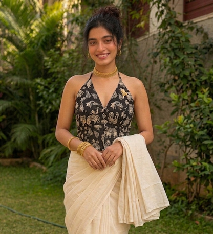 Kalamkari halter blouse